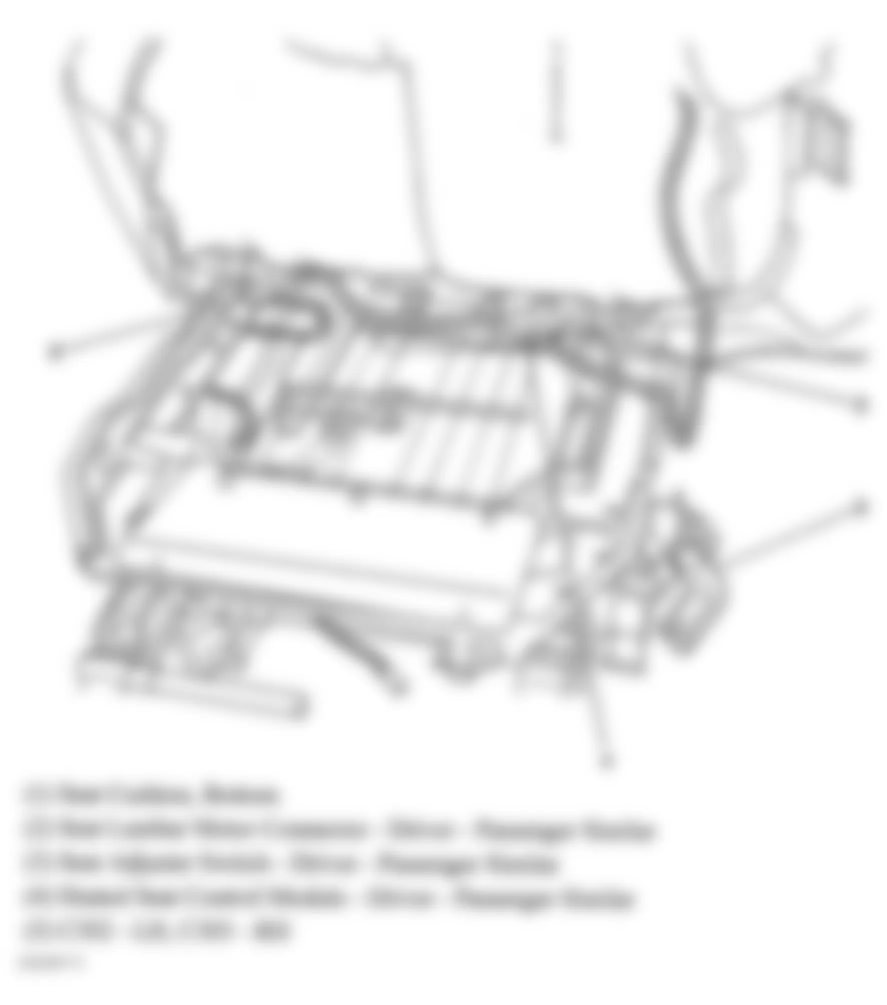 GMC Jimmy 2005 - Component Locations -  Seat-Bottom (8 Way) (W/O Memory)