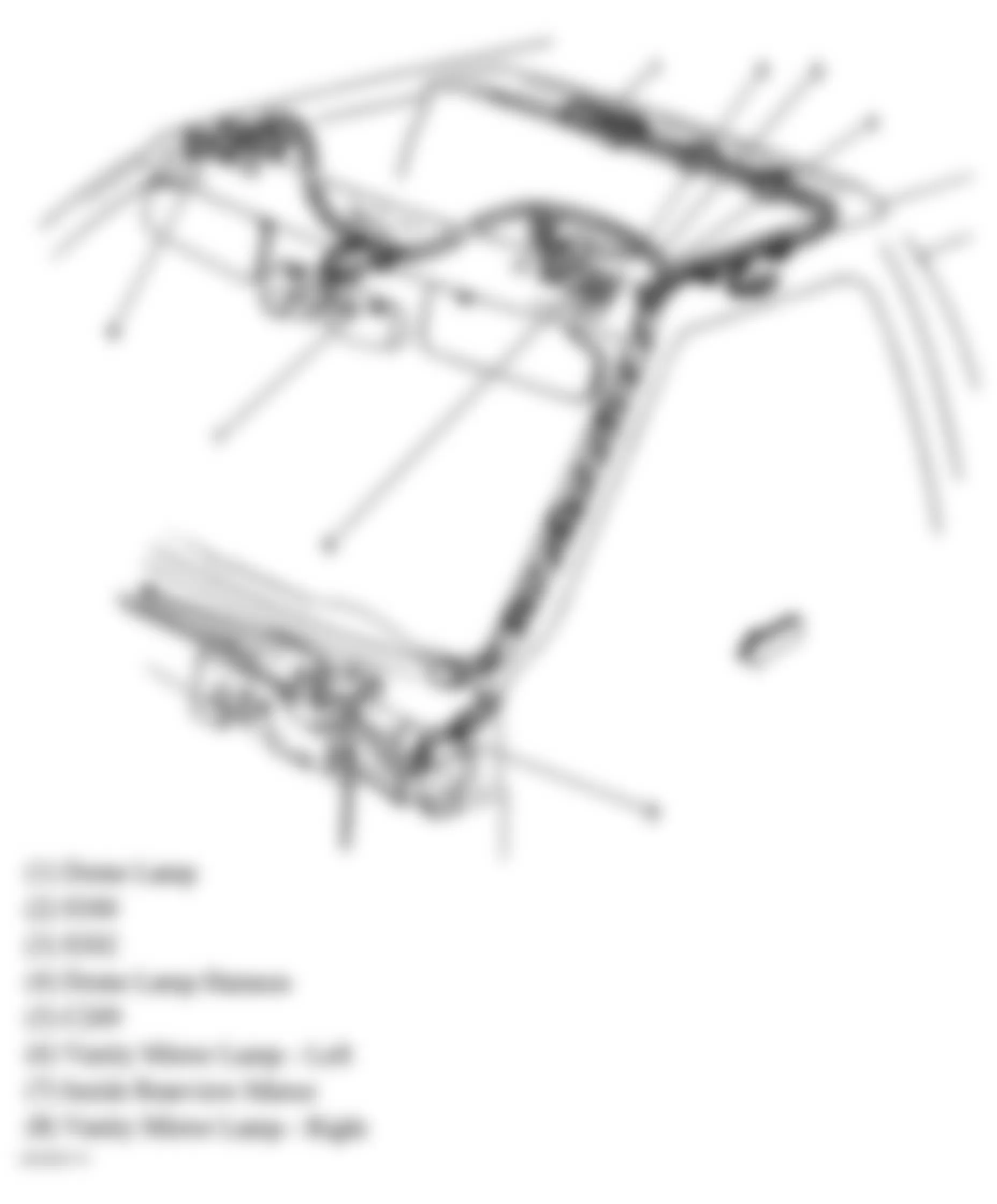 GMC Jimmy 2005 - Component Locations -  Roof (W/O Driver Information Center)