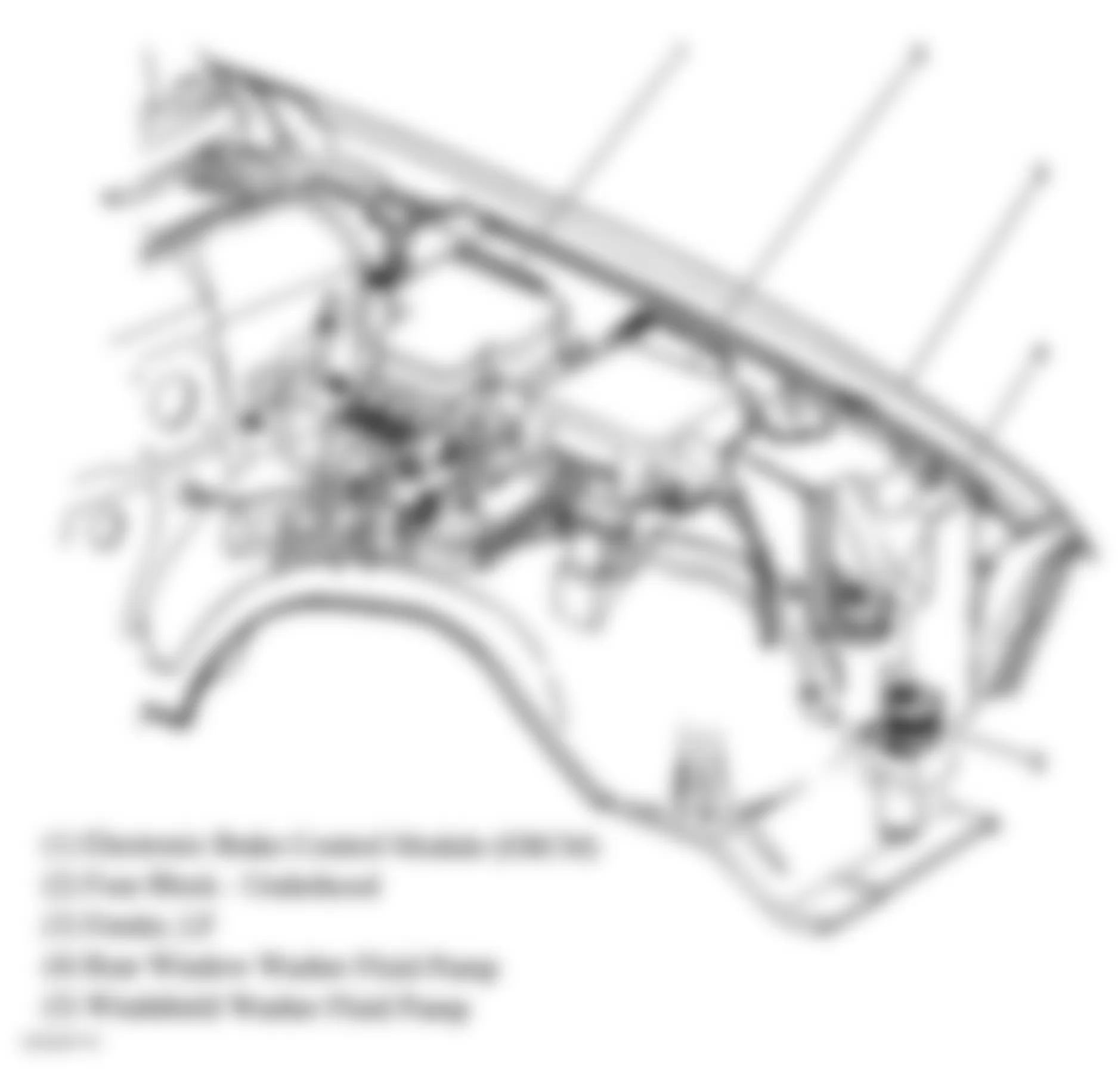 GMC Jimmy 2005 - Component Locations -  Left Side Of Engine Compartment