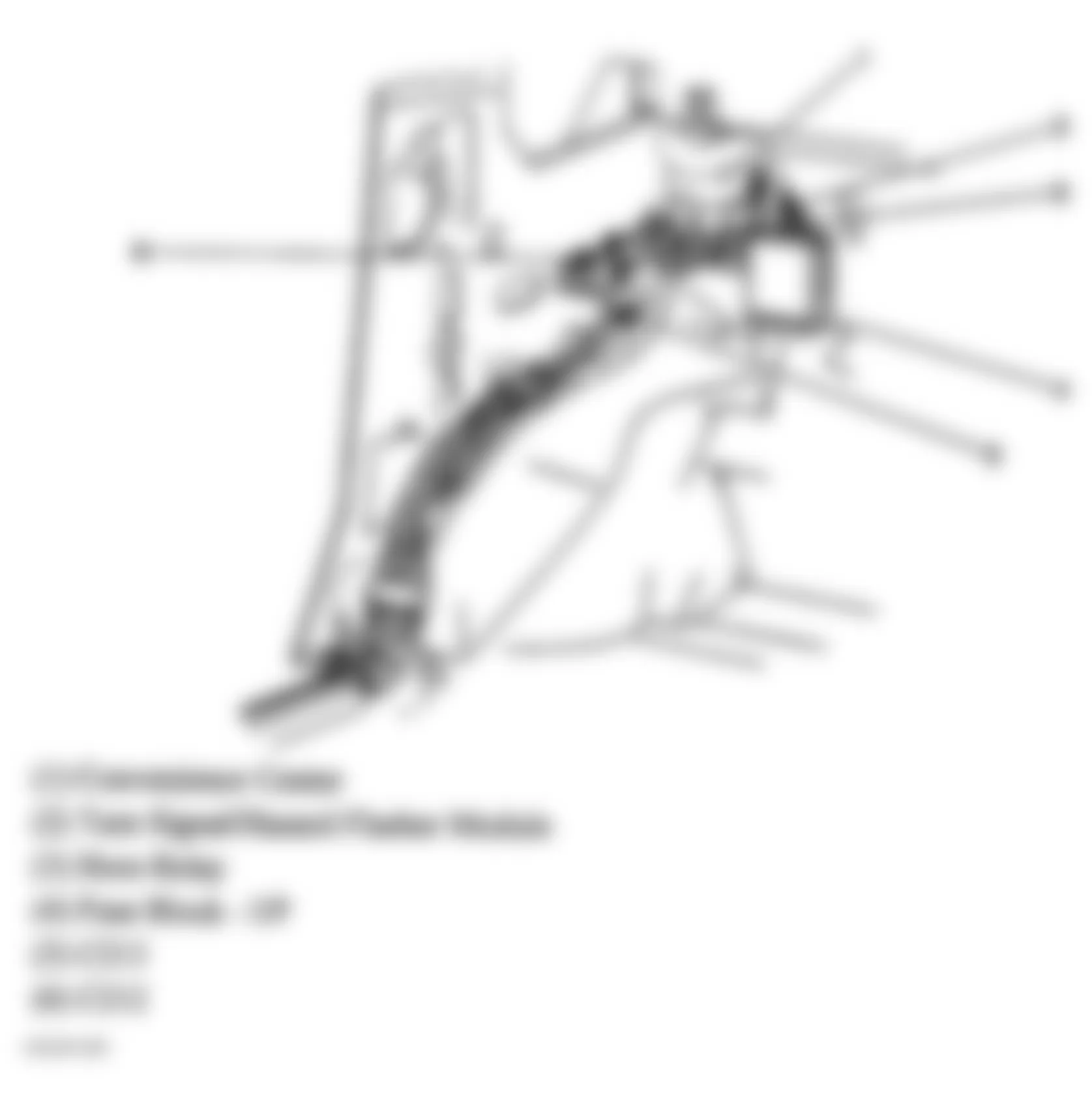 GMC Safari 2005 - Component Locations -  Left End Of Dash