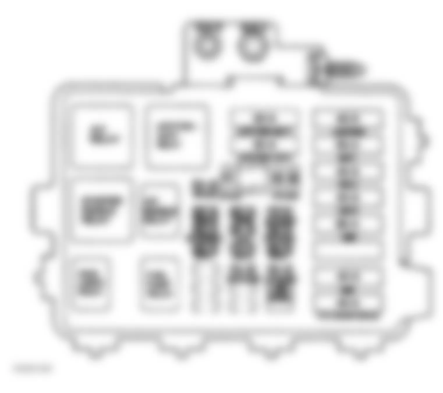 GMC Safari 2005 - Component Locations -  Underhood Fuse Block