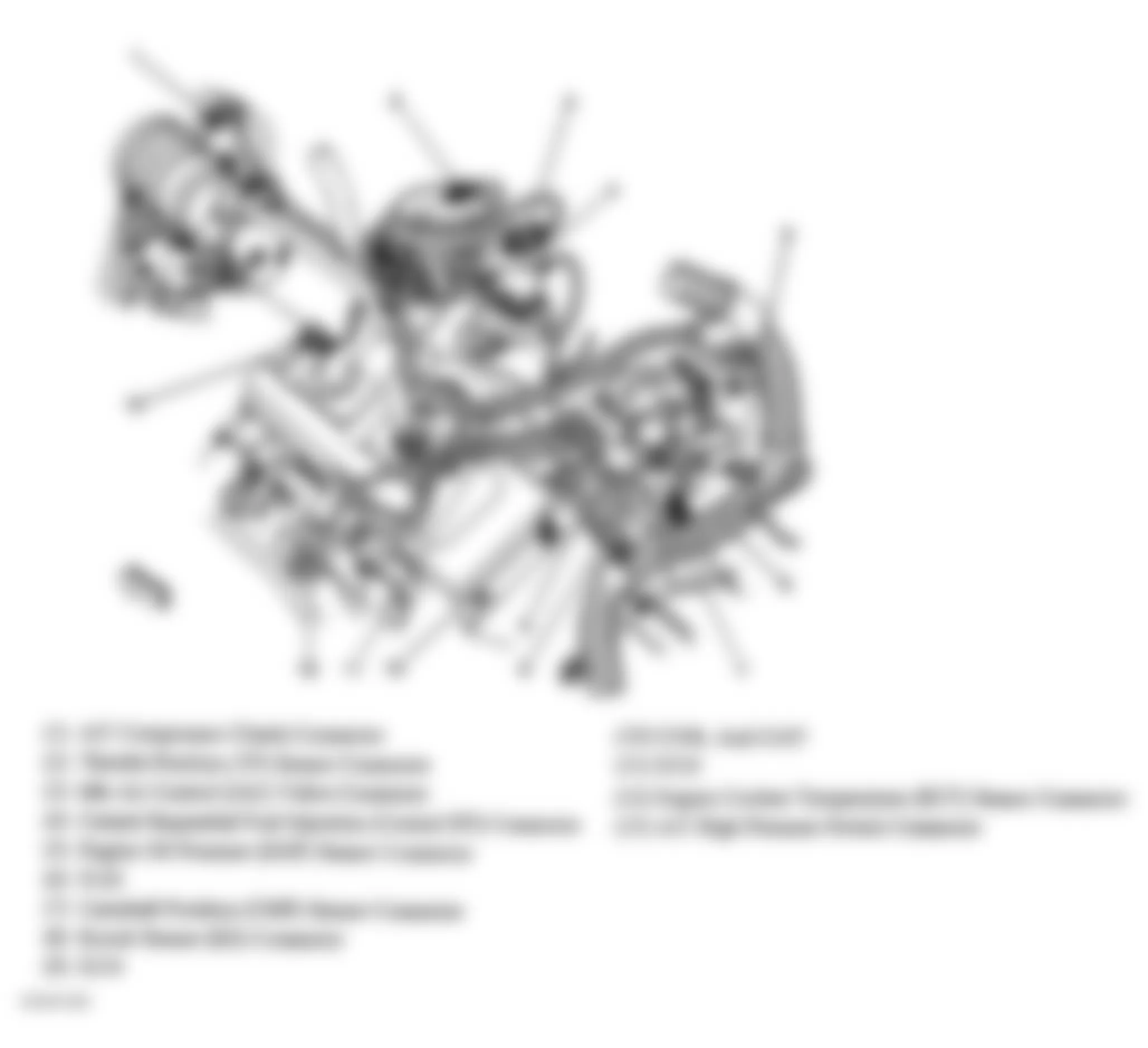 GMC Safari 2005 - Component Locations -  Rear View Of Engine