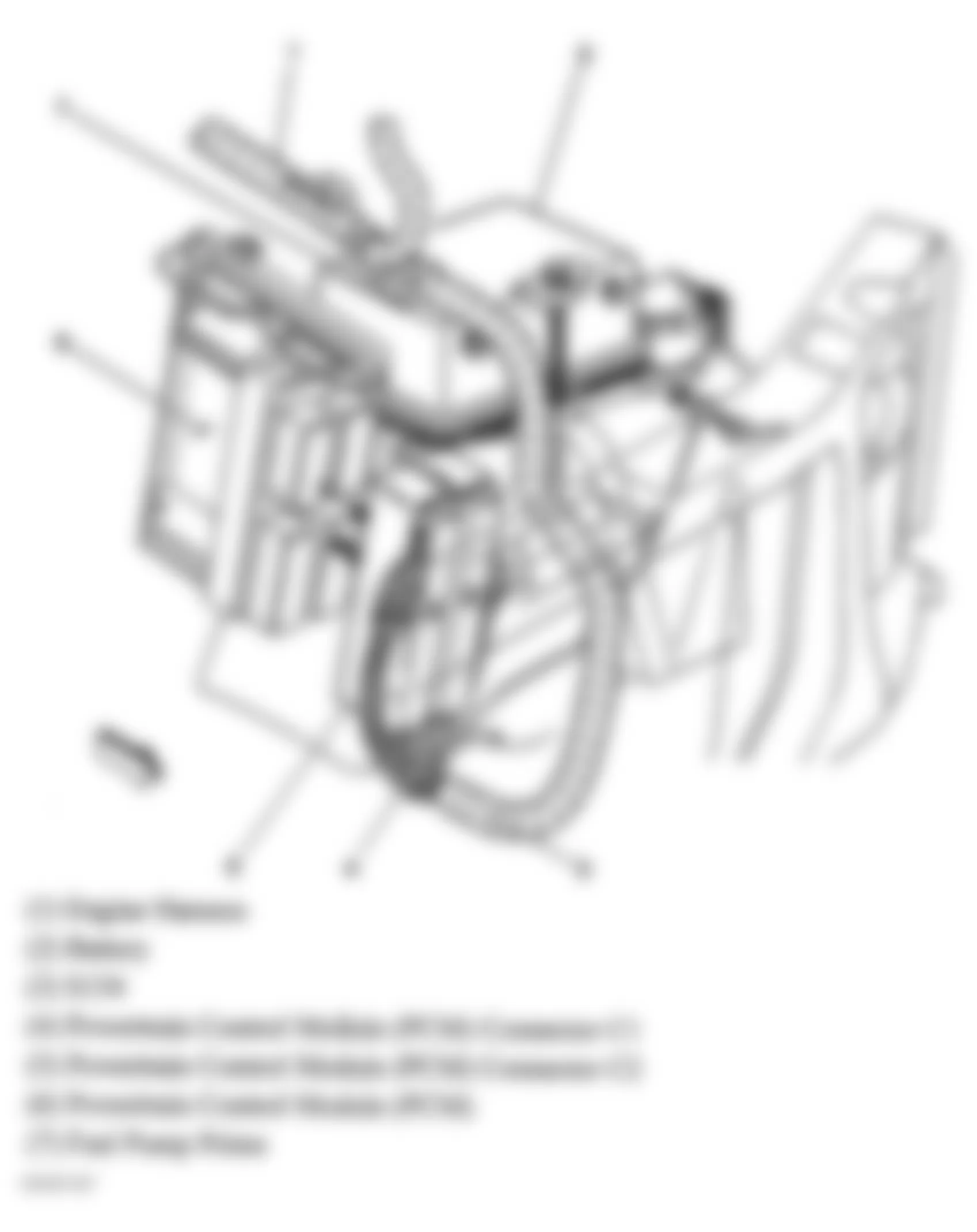 GMC Safari 2005 - Component Locations -  Left Side Of Engine Compartment