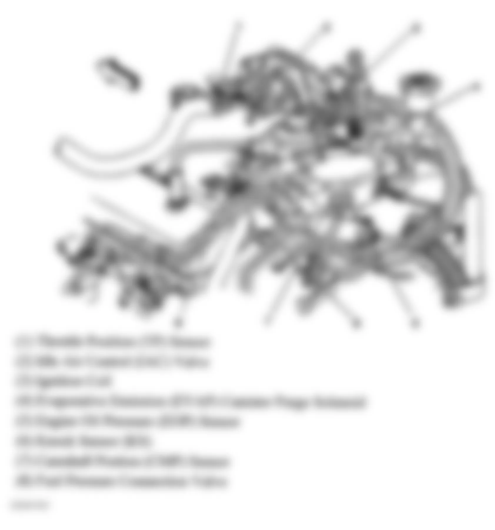 GMC Safari 2005 - Component Locations -  Left Rear View Of Engine