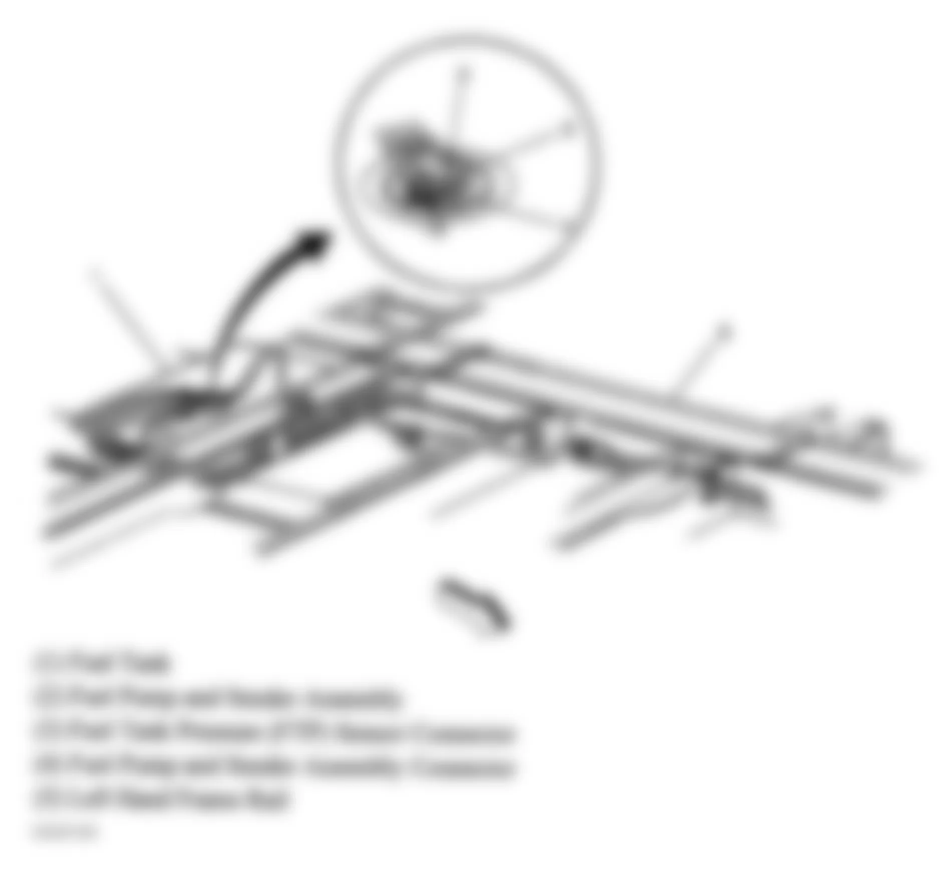GMC Safari 2005 - Component Locations -  Left Rear Underside Of Vehicle