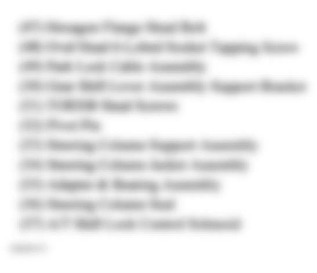 GMC Safari 2005 - Component Locations -  Automatic Transmission Shift Lock Control (3 Of 3)