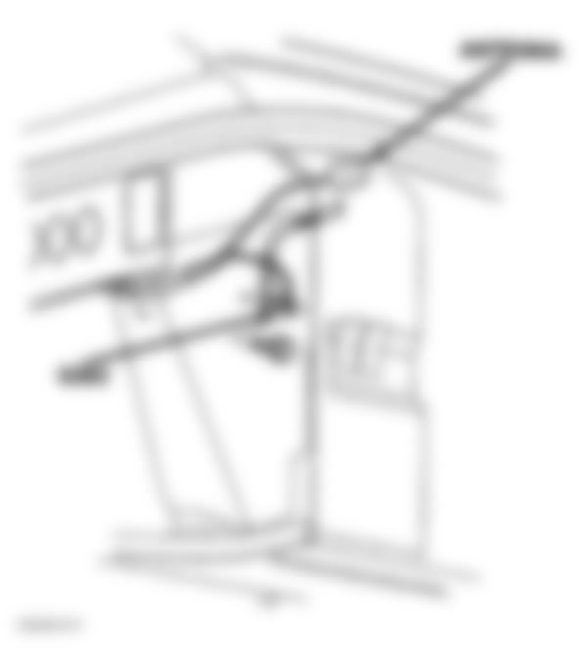 GMC Safari 2005 - Component Locations -  Bottom Of Left B Pillar