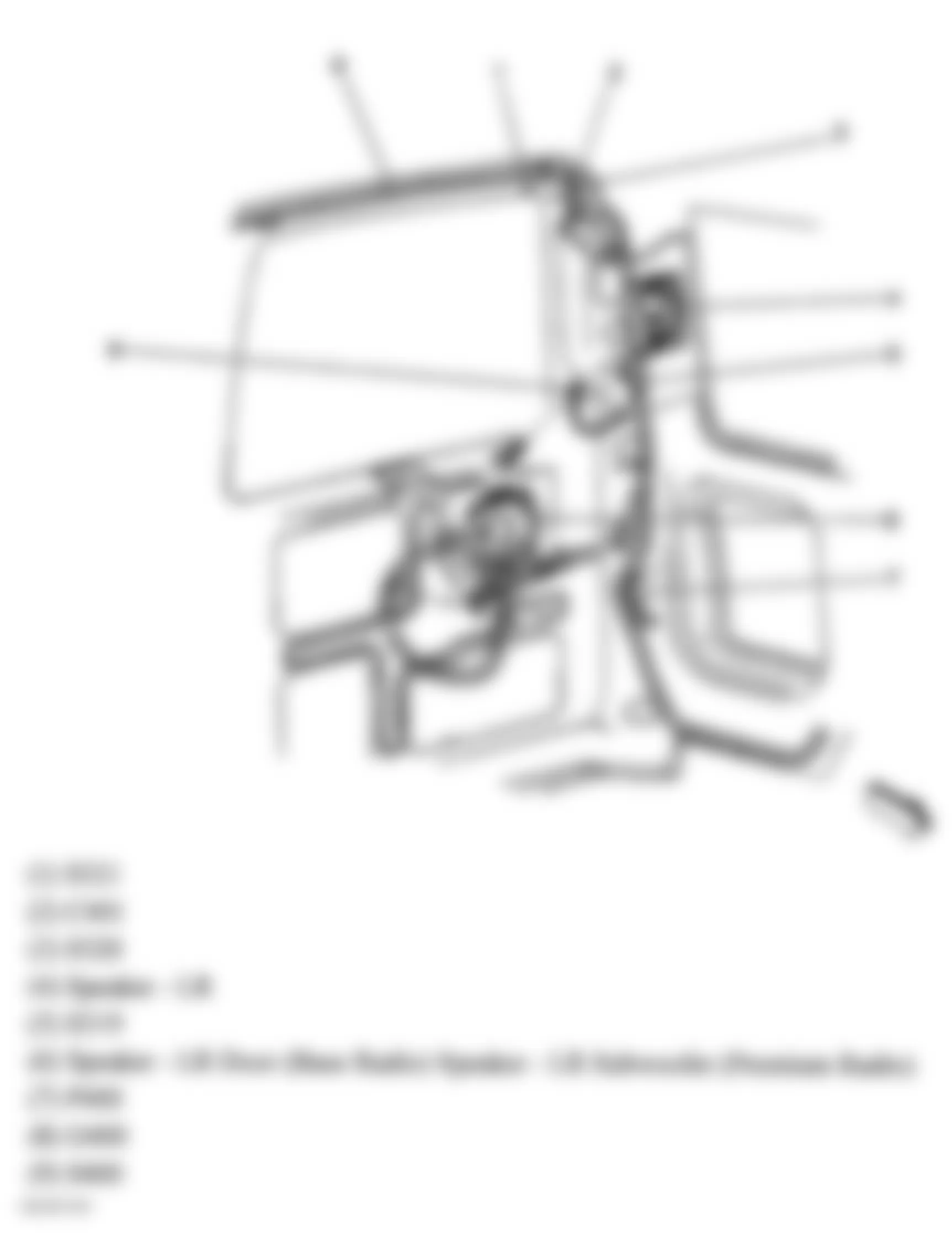 GMC Safari 2005 - Component Locations -  Left D Pillar