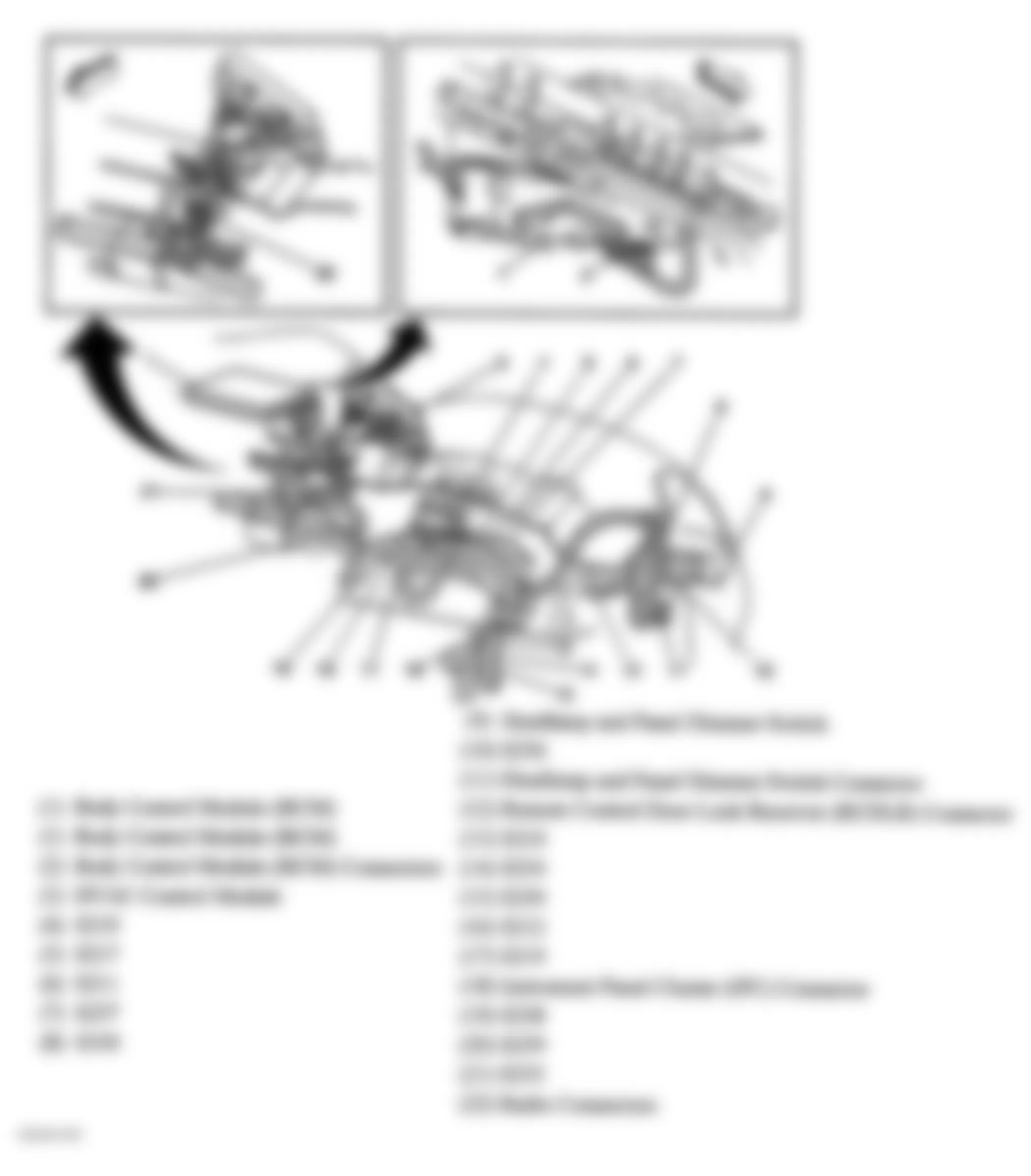 GMC Safari 2005 - Component Locations -  Left Side Of Dash
