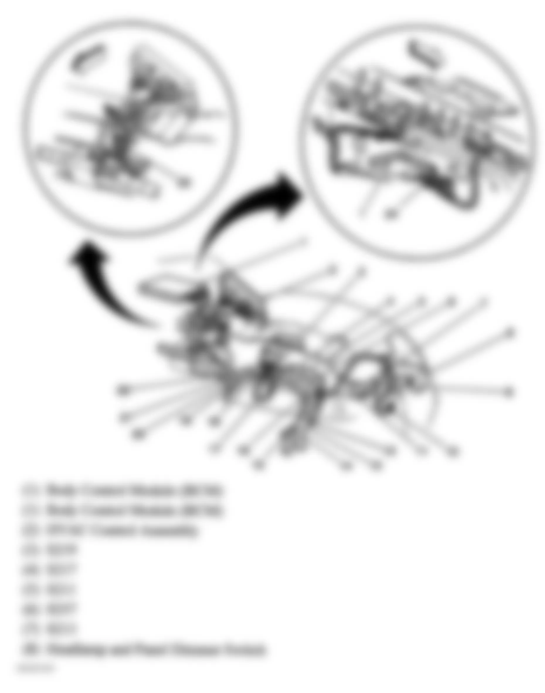GMC Safari 2005 - Component Locations -  Behind Left Side Of Dash (1 Of 2)
