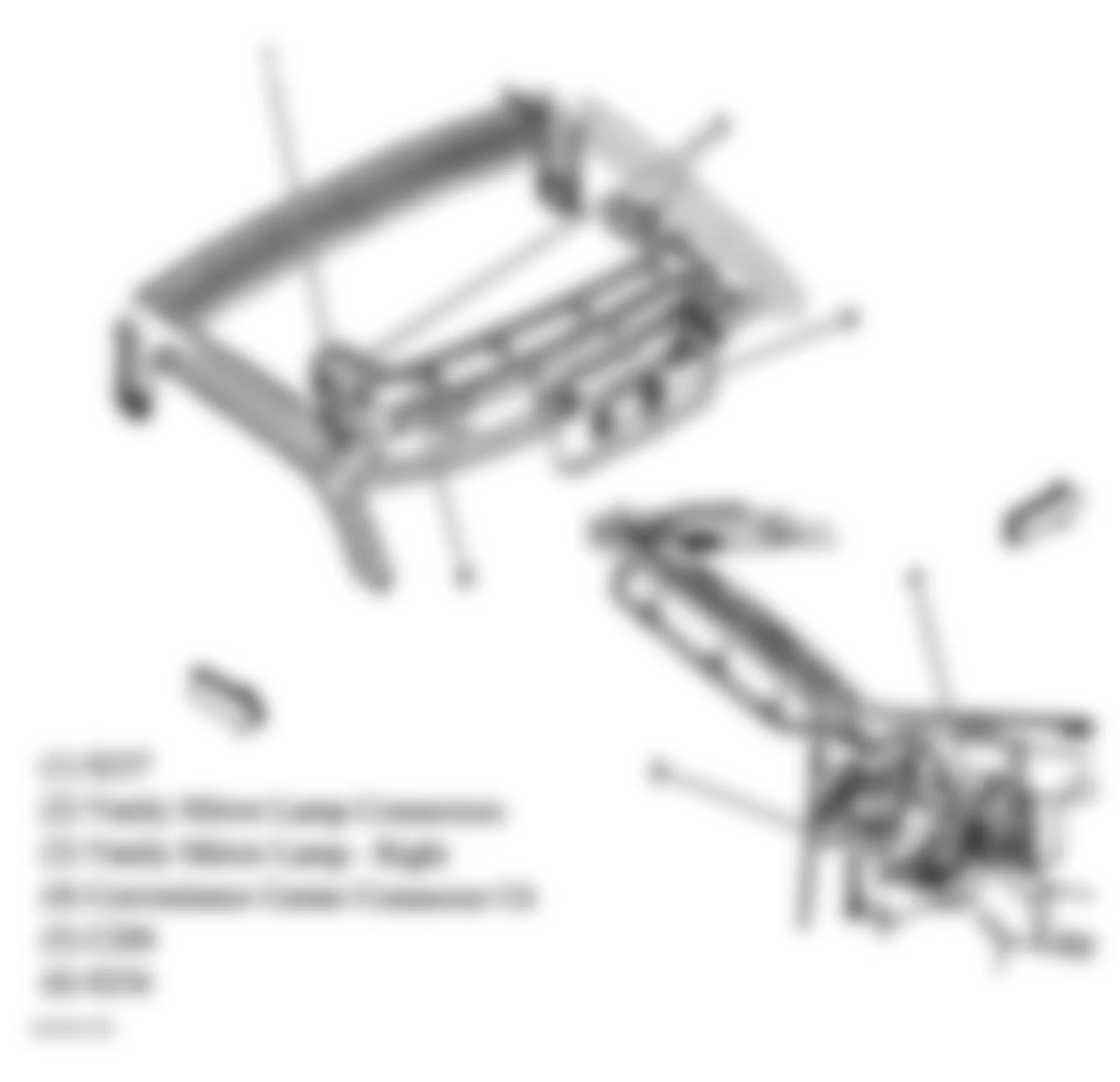 GMC Safari 2005 - Component Locations -  Right Vanity Mirror