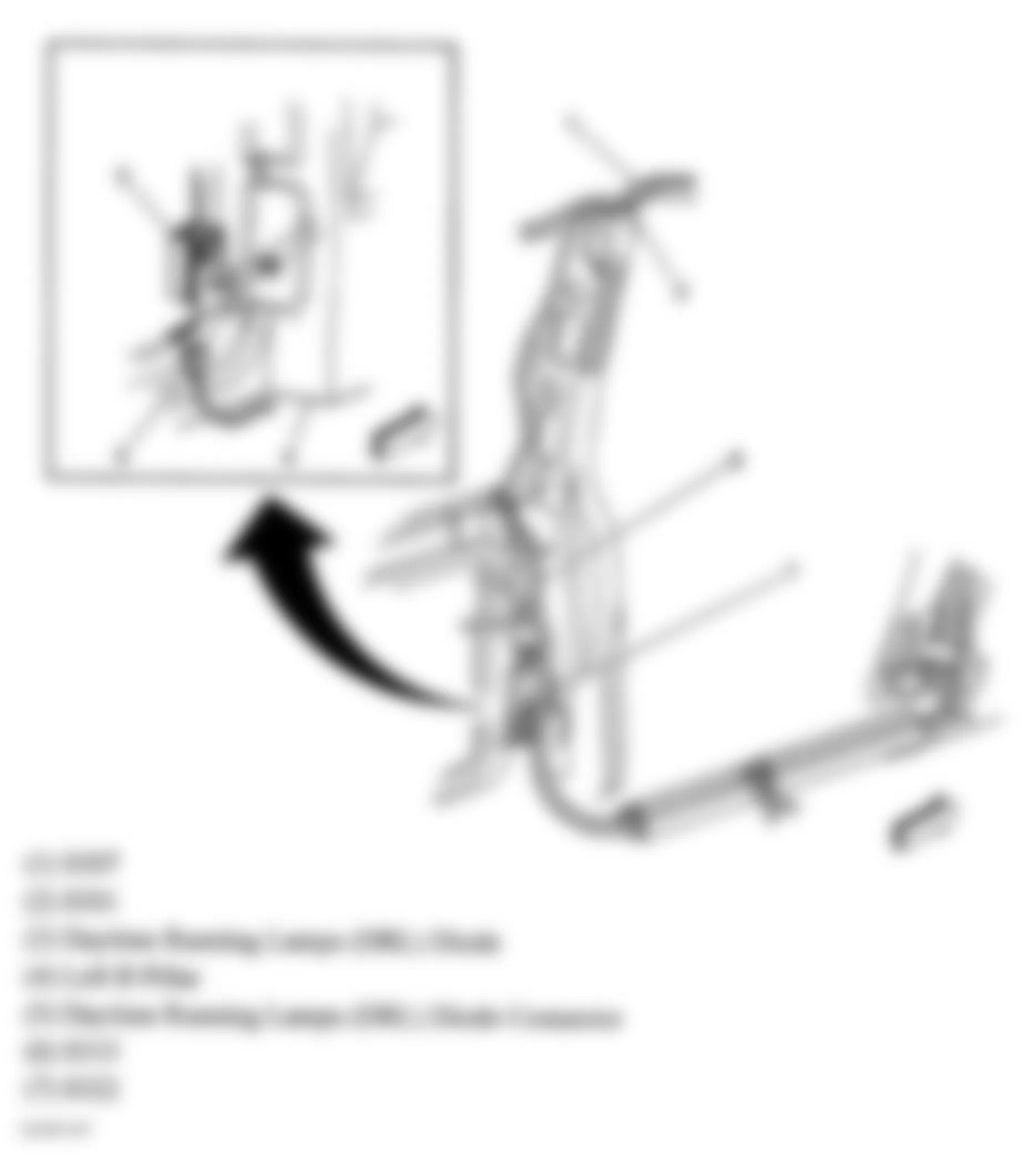 GMC Safari 2005 - Component Locations -  Left B Pillar