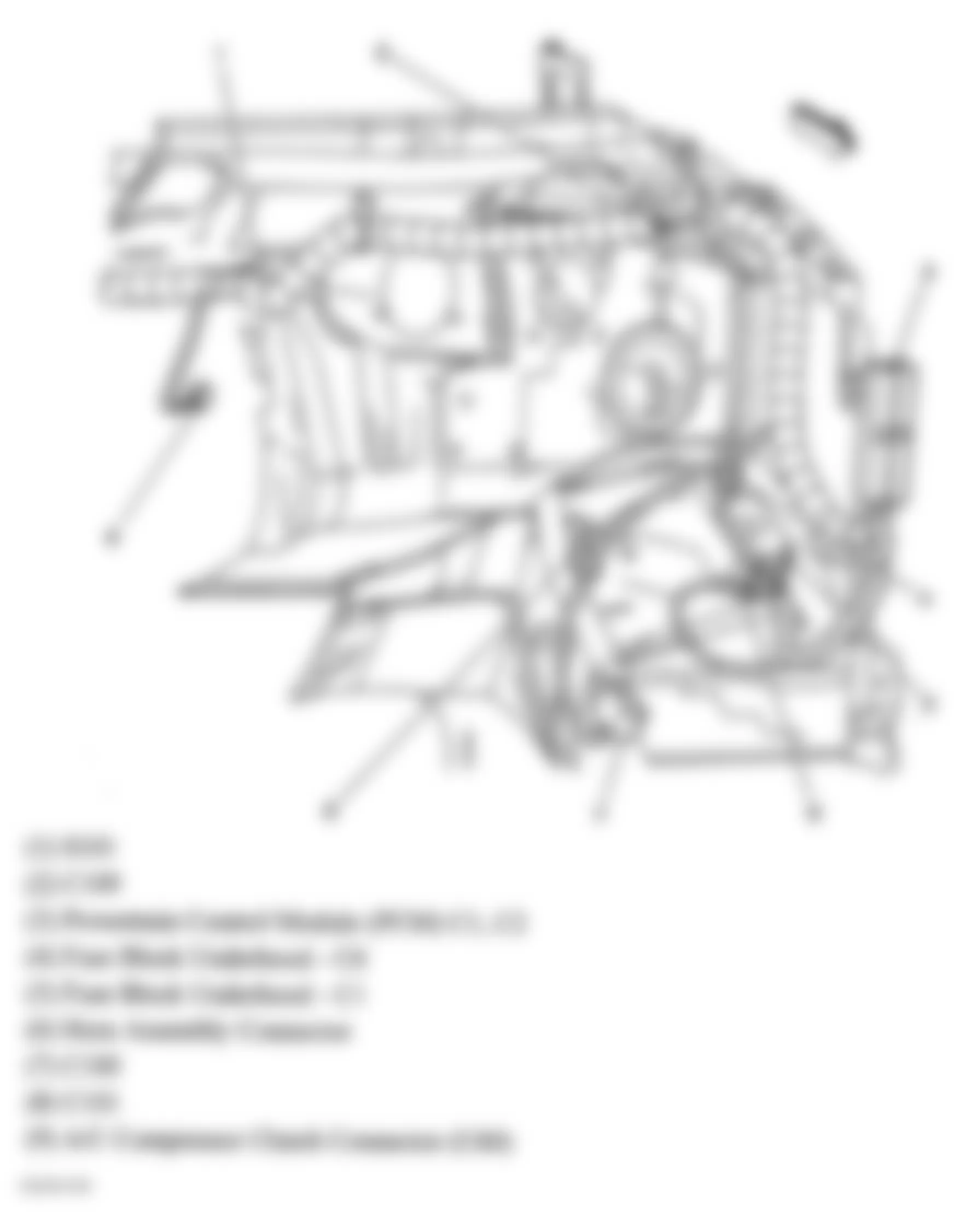 GMC Savana Camper Special G3500 2005 - Component Locations -  Left Rear Of Engine Compartment