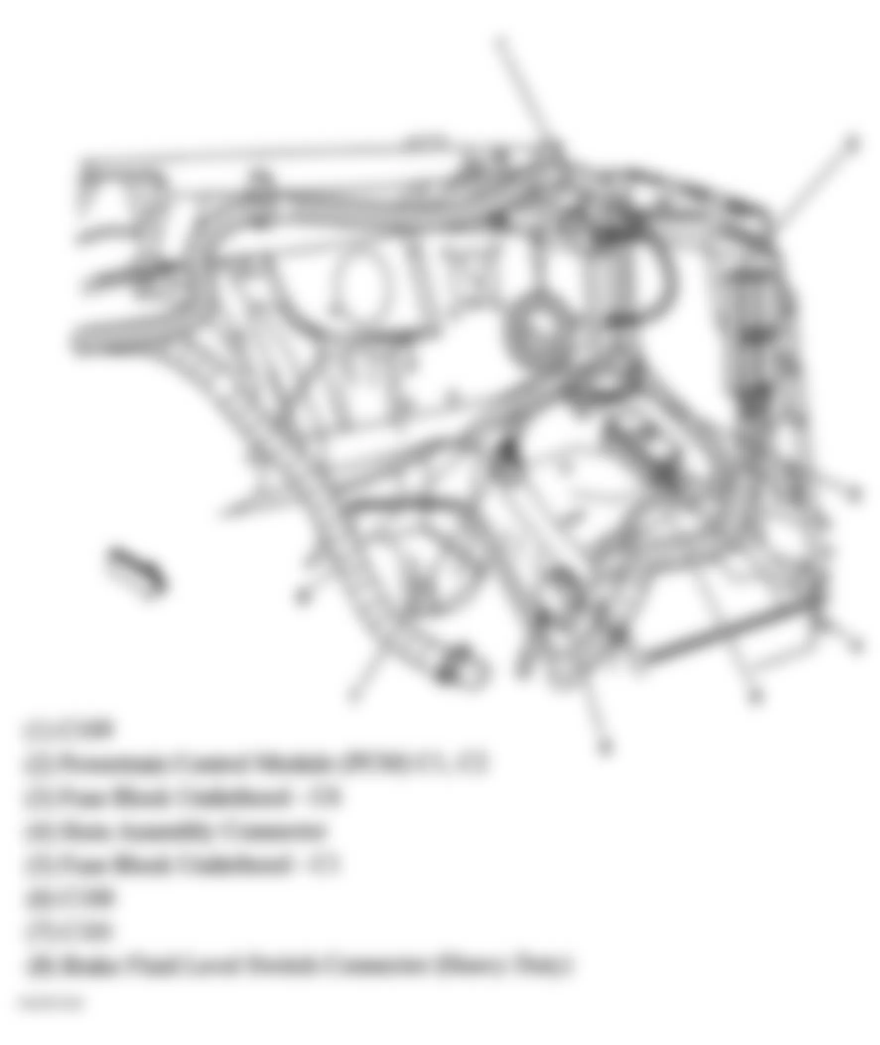 GMC Savana Camper Special G3500 2005 - Component Locations -  Left Rear Of Engine Compartment