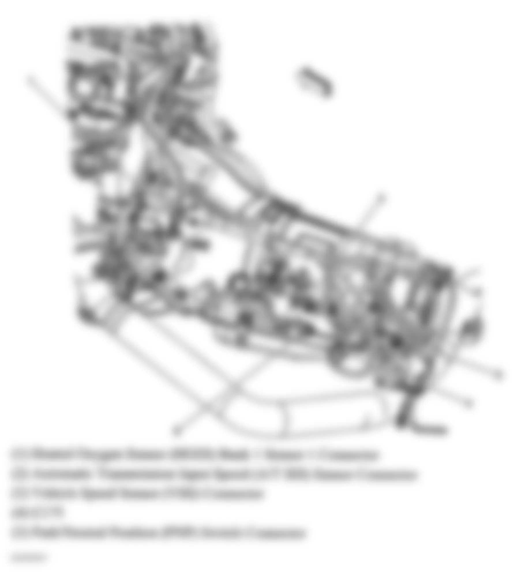 GMC Savana Camper Special G3500 2005 - Component Locations -  Rear Of Engine & Transmission (4.8L VIN V & 6.0L VIN U)