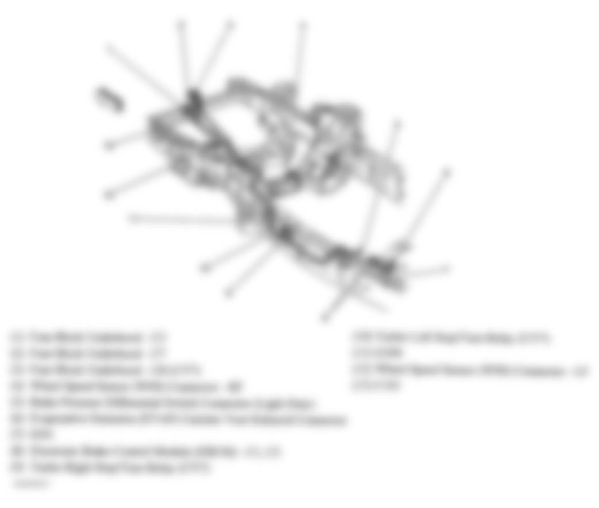 GMC Savana G1500 2005 - Component Locations -  Front Chassis (Passenger/Cargo)