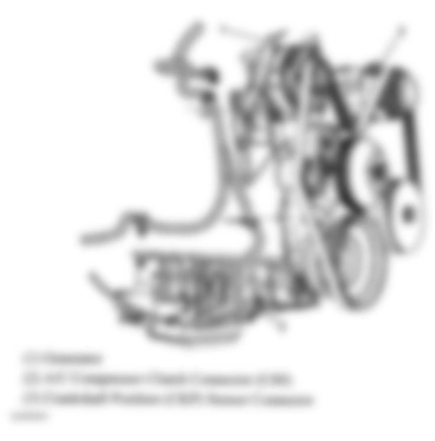 GMC Savana G1500 2005 - Component Locations -  Front Of Engine (4.3L VIN X)