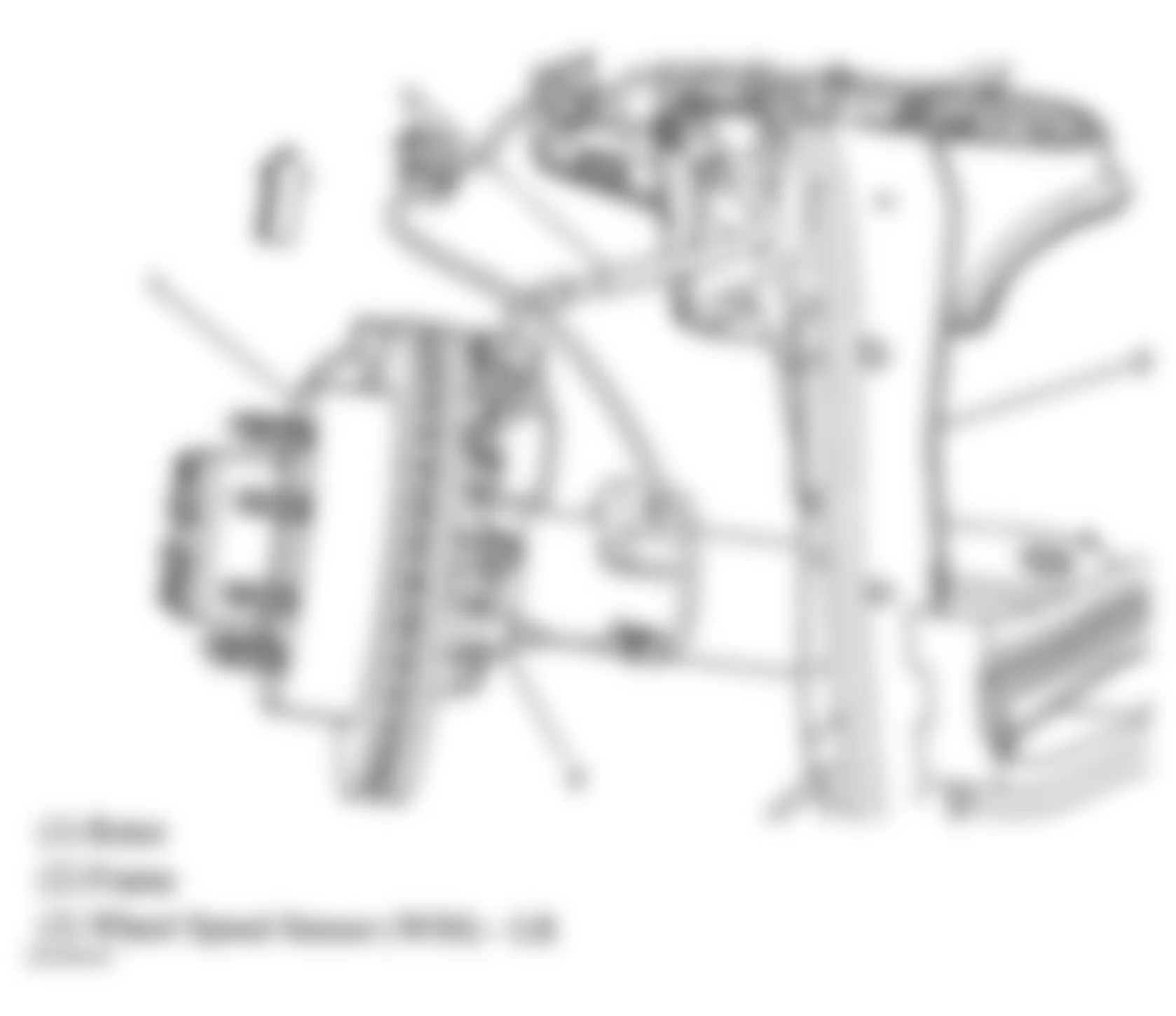 GMC Savana G1500 2005 - Component Locations -  Left Side Of Rear Axle