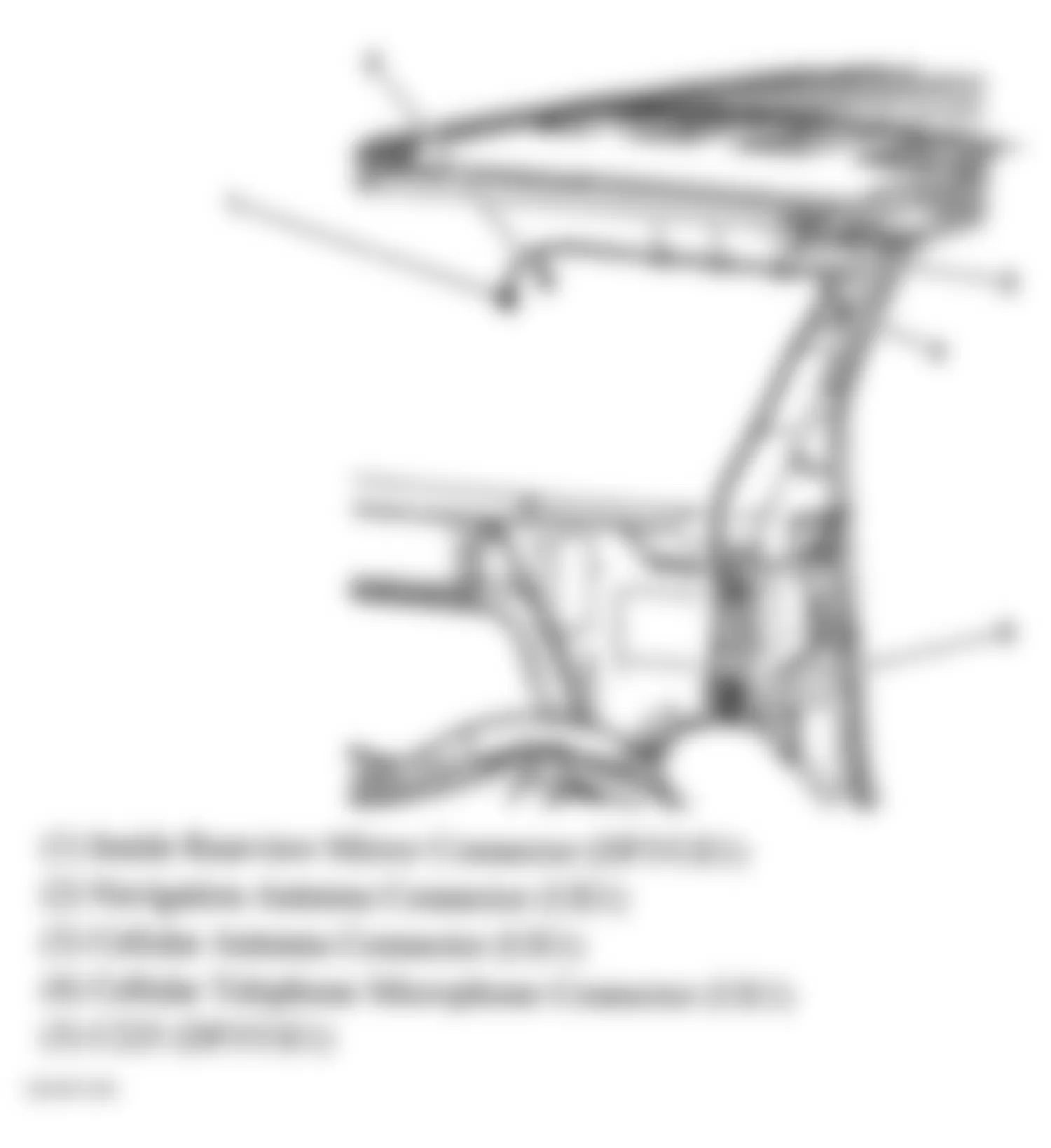 GMC Savana G1500 2005 - Component Locations -  Right A Pillar & Roof
