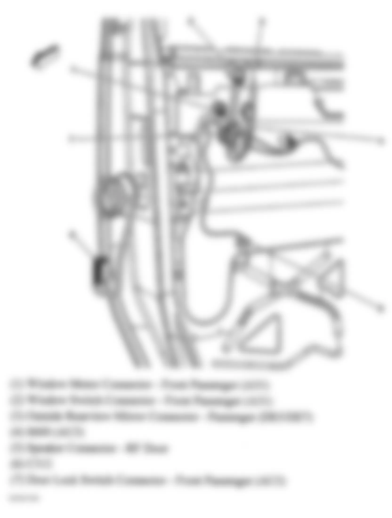 GMC Savana G1500 2005 - Component Locations -  Front Passenger Door