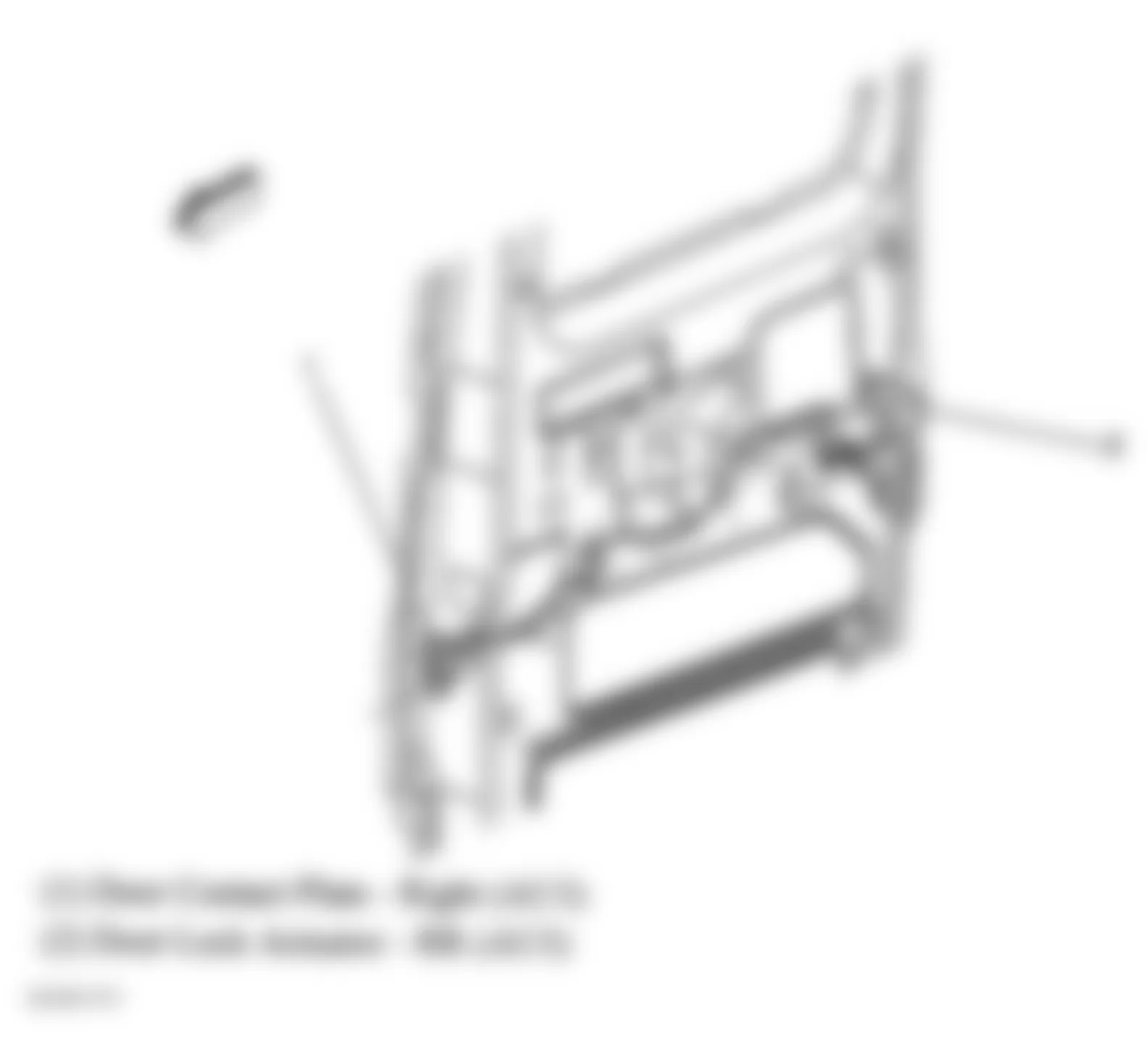 GMC Savana G1500 2005 - Component Locations -  Right Side Door (Hinged)