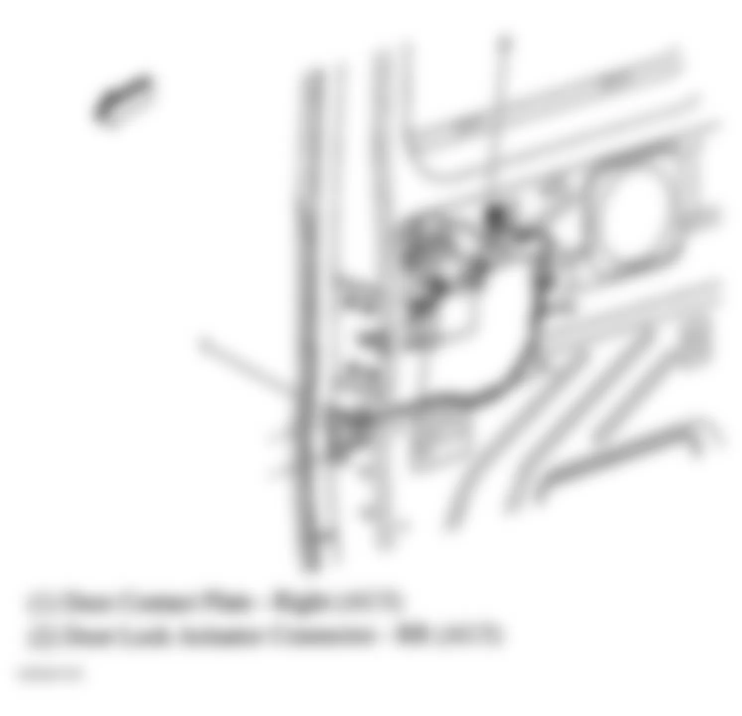 GMC Savana G1500 2005 - Component Locations -  Right Side Door (Sliding)