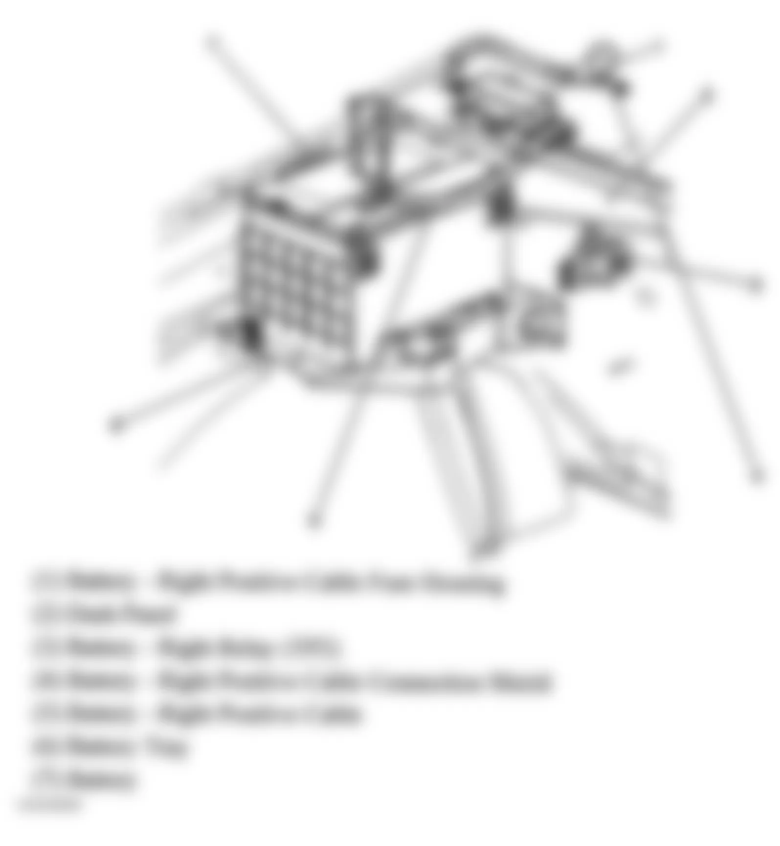 GMC Sierra 1500 2005 - Component Locations -  Auxiliary Battery