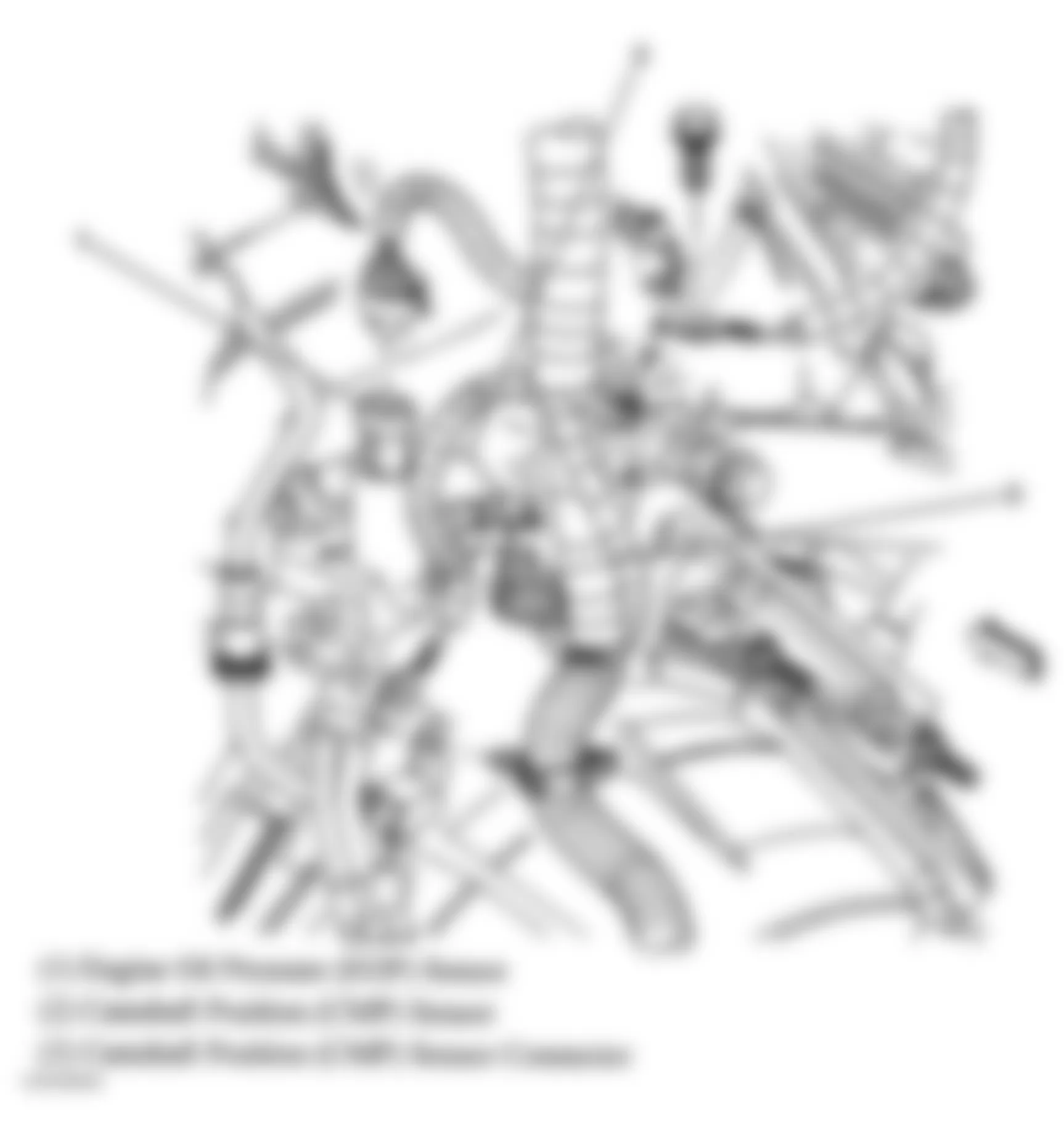 GMC Sierra 1500 2005 - Component Locations -  Top Rear Of Engine (4.8L, 5.3L & 6.0L)