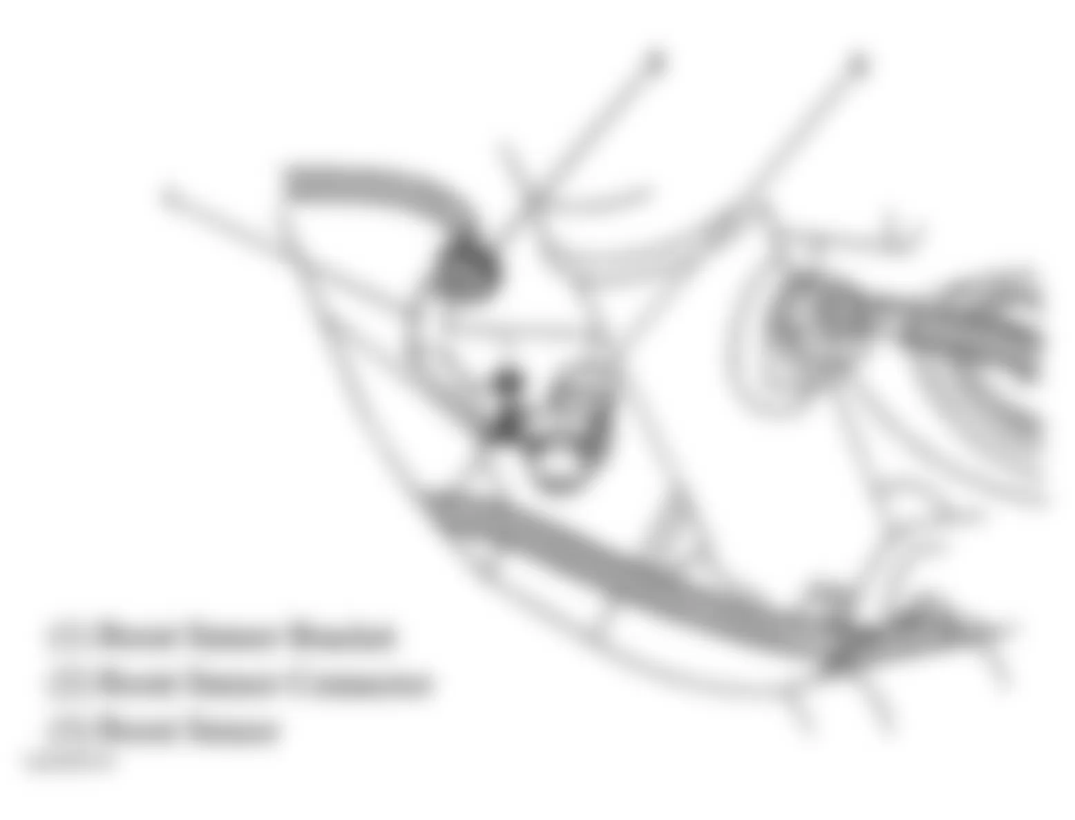 GMC Sierra 1500 2005 - Component Locations -  Boost Sensor (6.6L) (LB7)