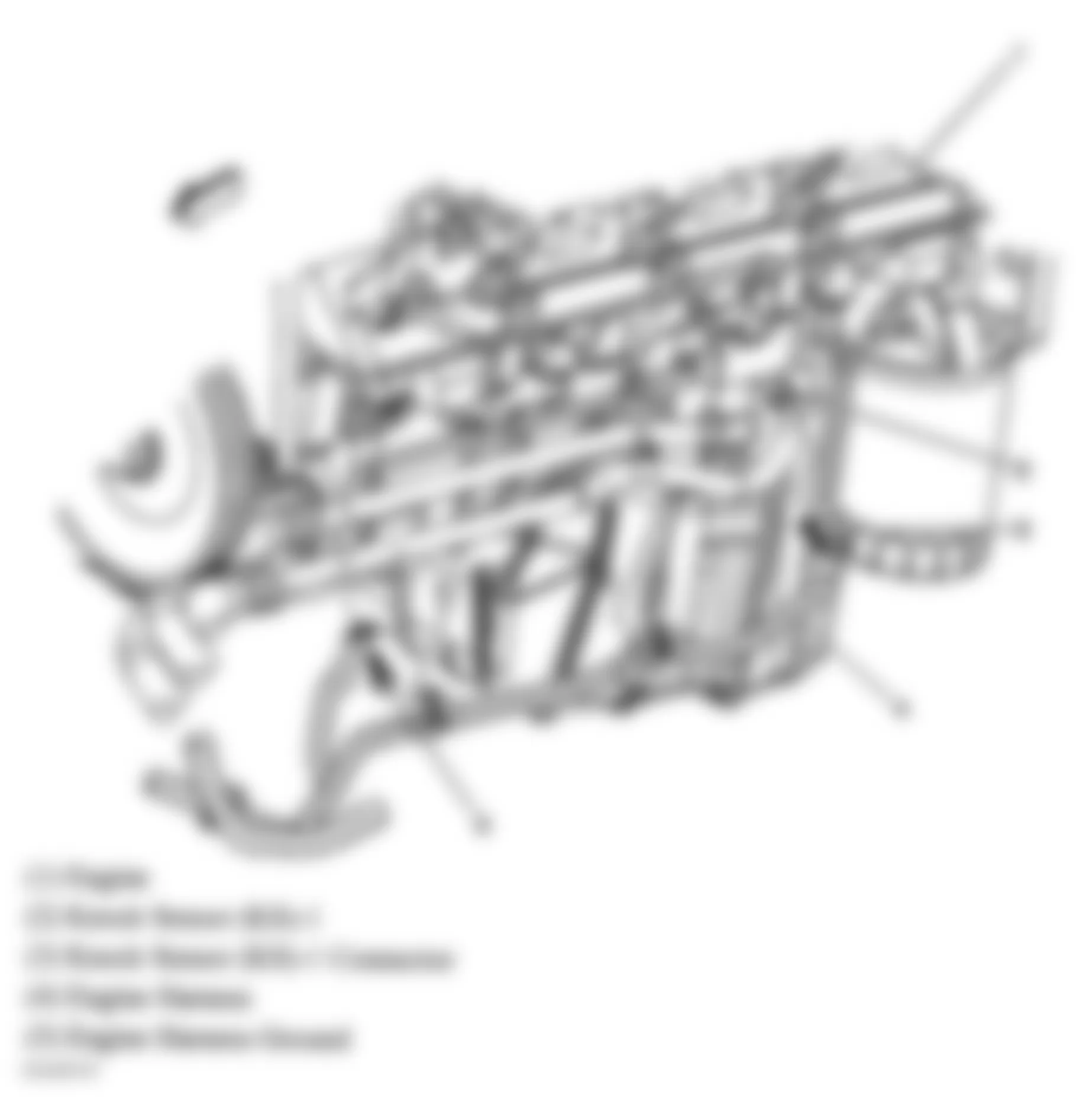 GMC Sierra 1500 2005 - Component Locations -  Lower Left Side Of Engine (8.1L)