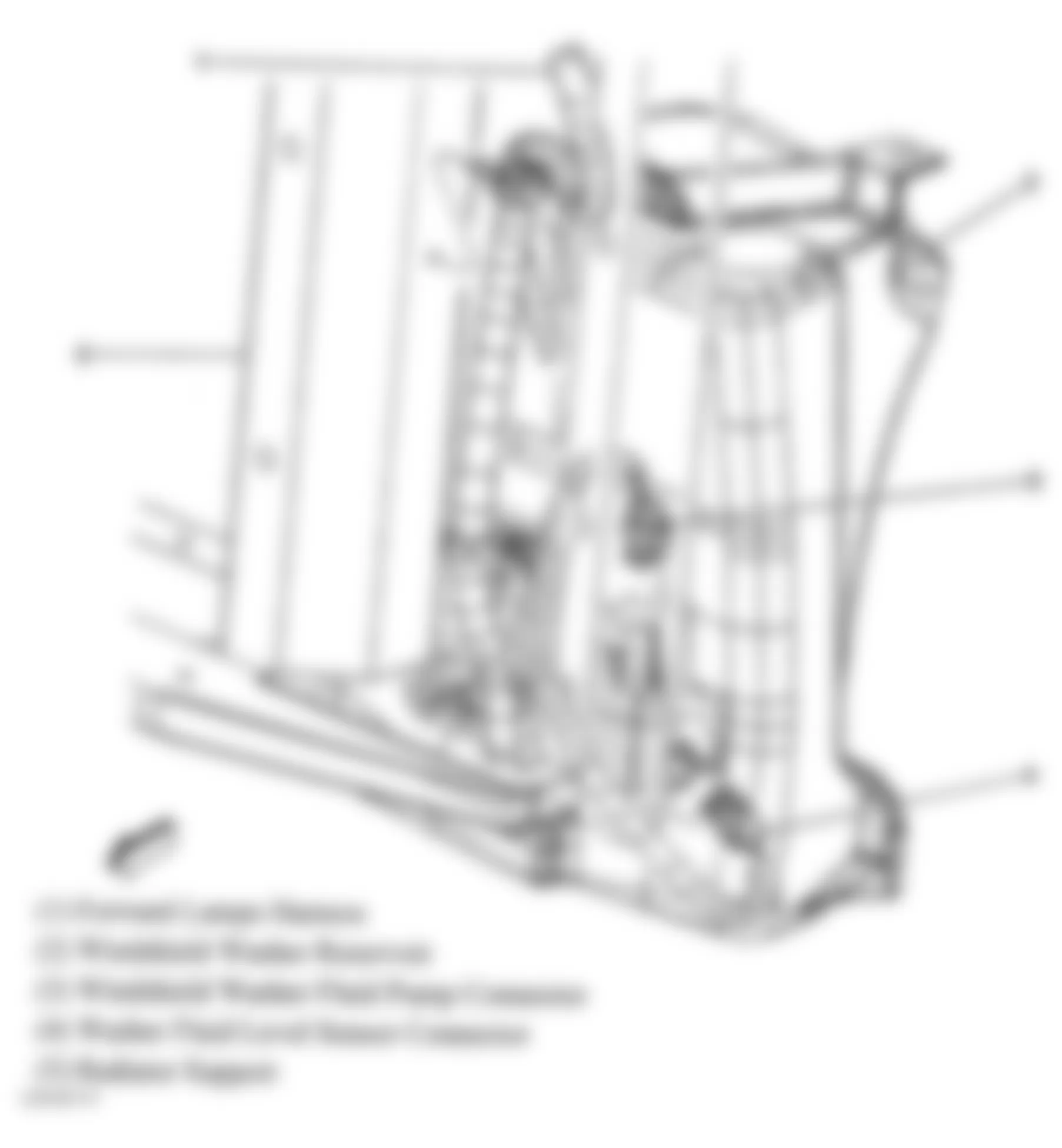 GMC Sierra 1500 2005 - Component Locations -  Windshield Washer Reservoir