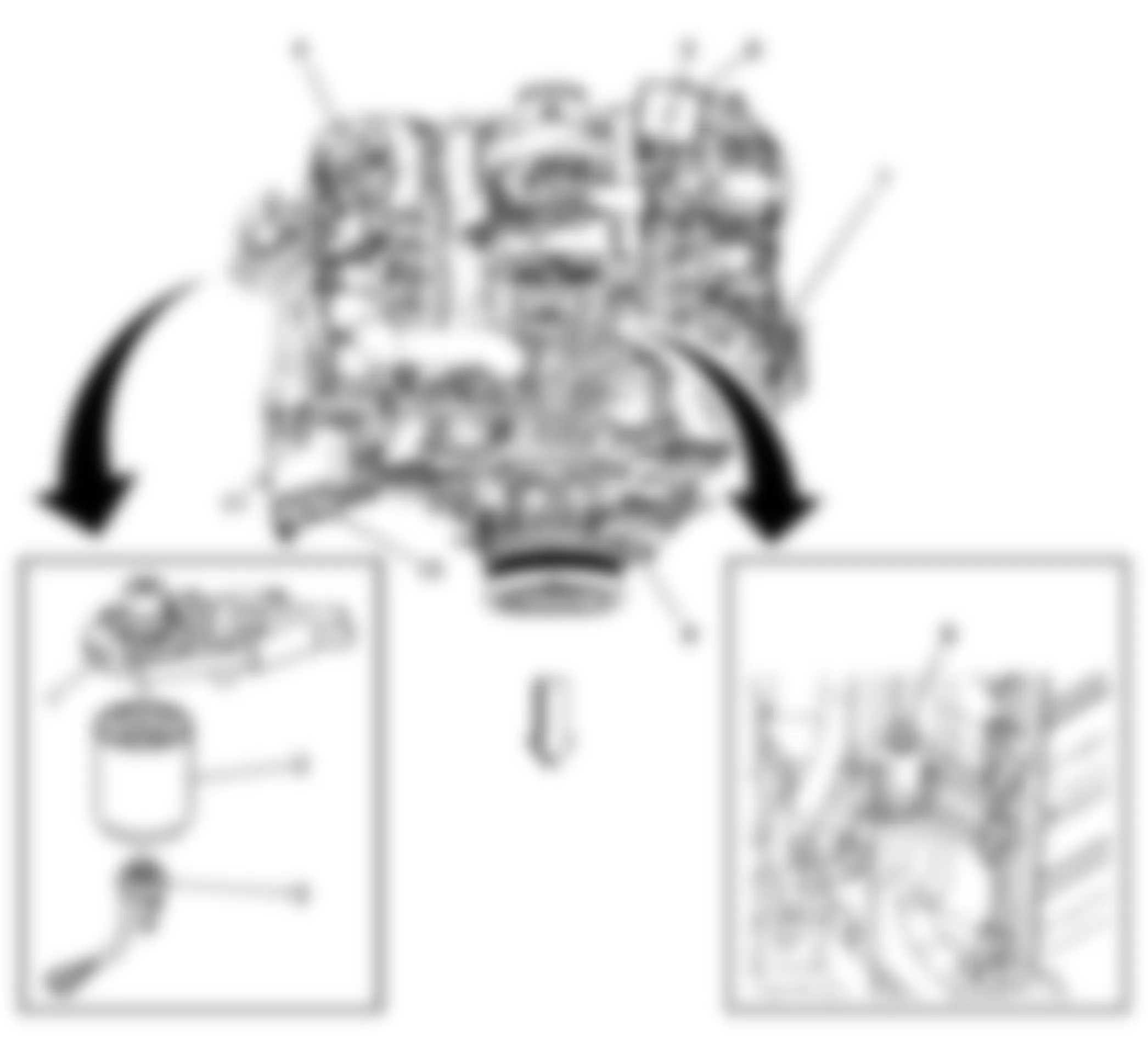 GMC Sierra 1500 2005 - Component Locations -  Top Of The Engine Component Views - 6.6L