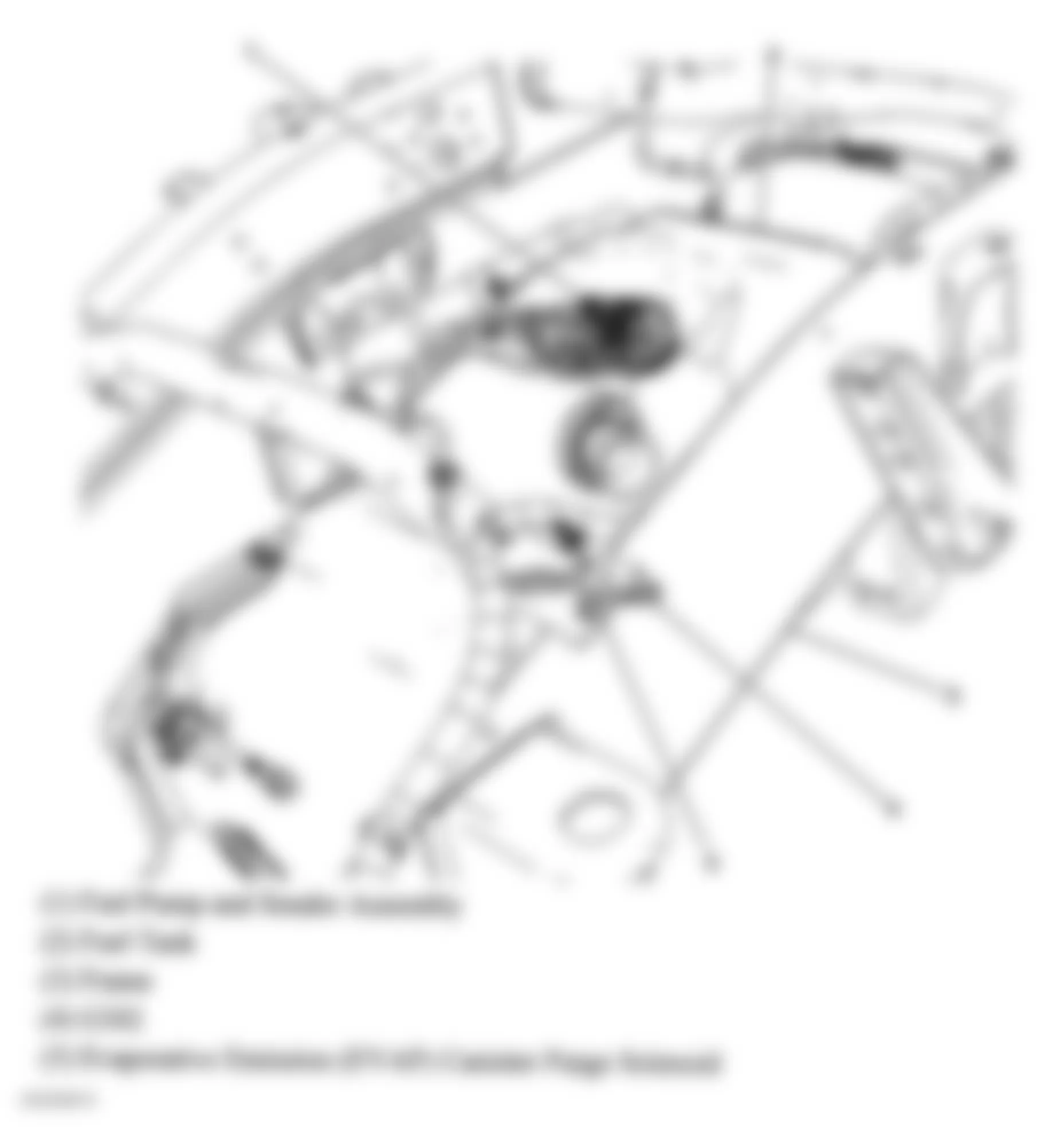 GMC Sierra 1500 HD 2005 - Component Locations -  Top Of Fuel Tank (W/Heavy Duty)