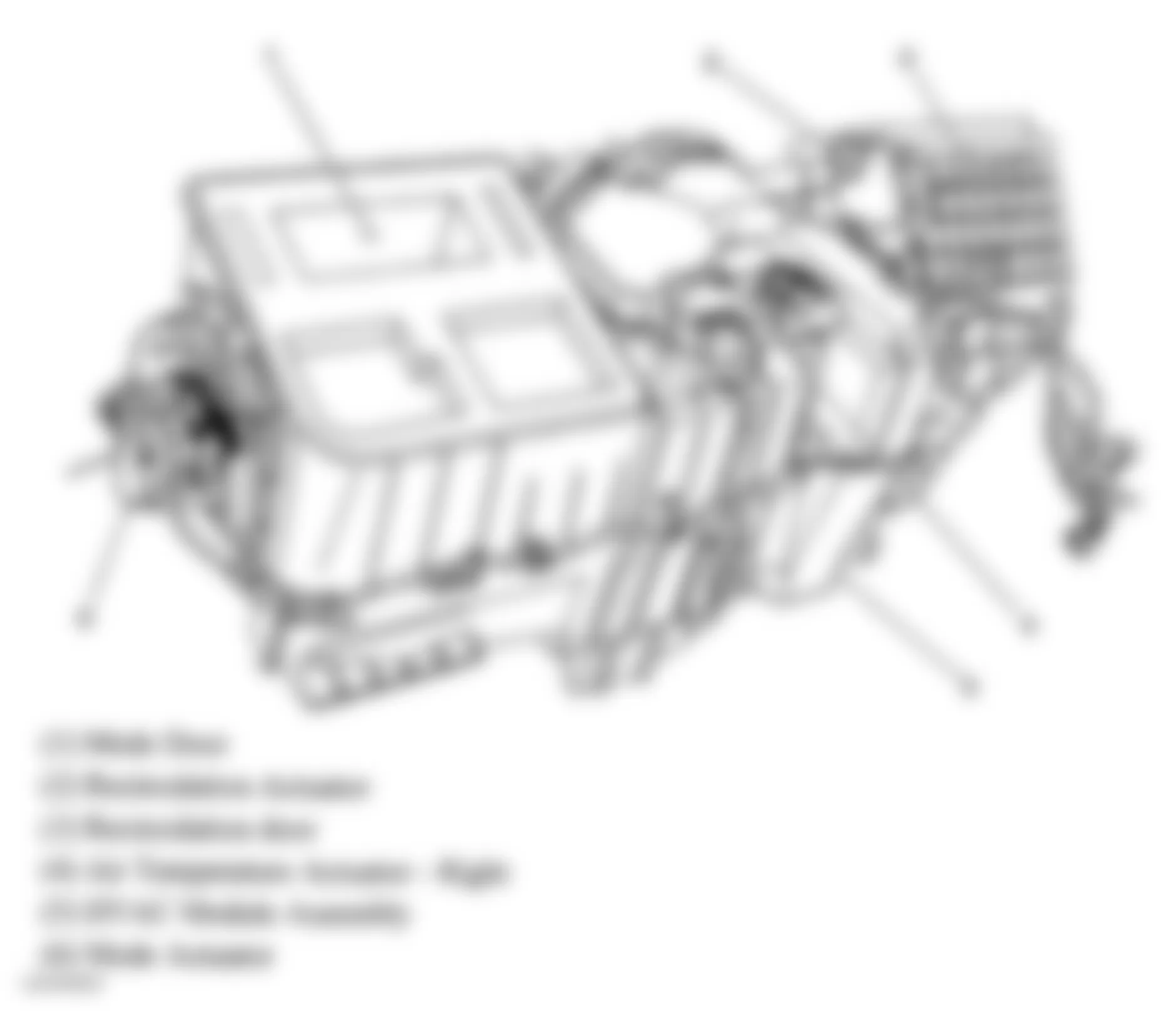 GMC Sierra 1500 HD 2005 - Component Locations -  HVAC Module Assembly