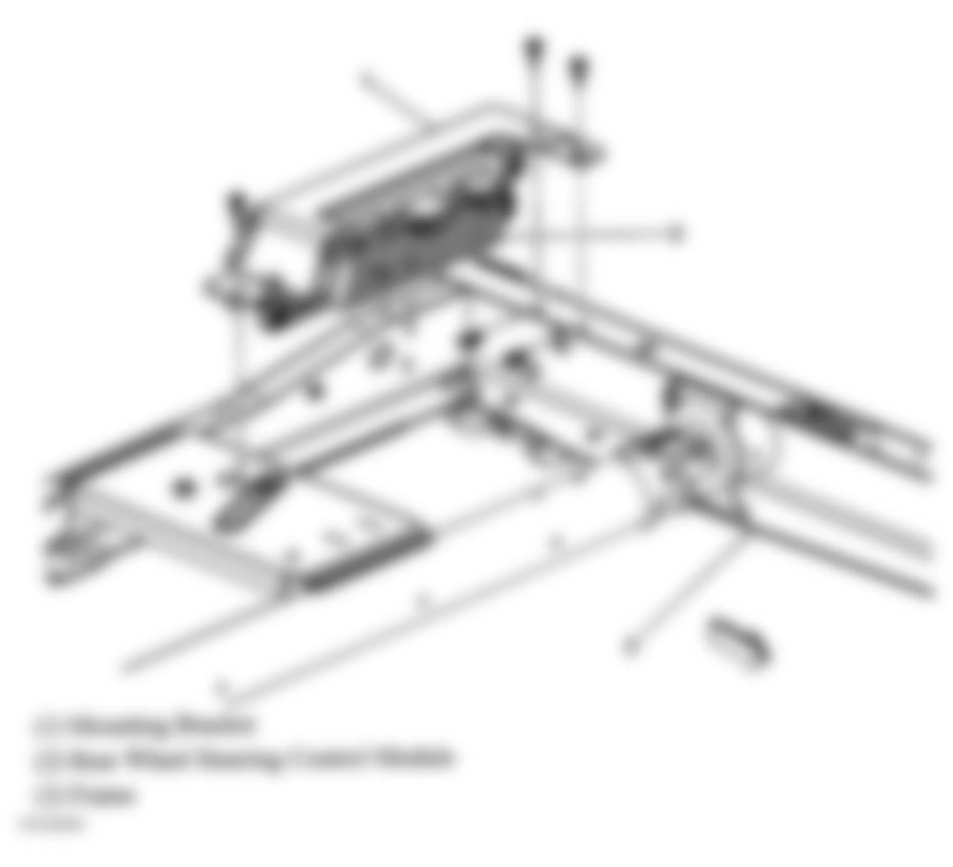 GMC Sierra 1500 HD 2005 - Component Locations -  Rear Wheel Steering Control Module