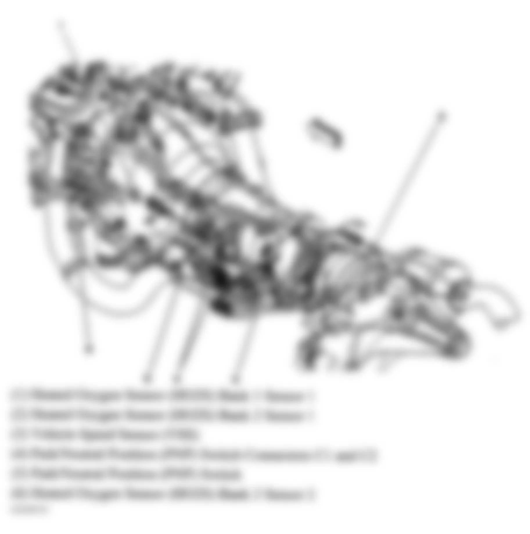 GMC Sierra 1500 HD 2005 - Component Locations -  Automatic Transmission (8.1L)