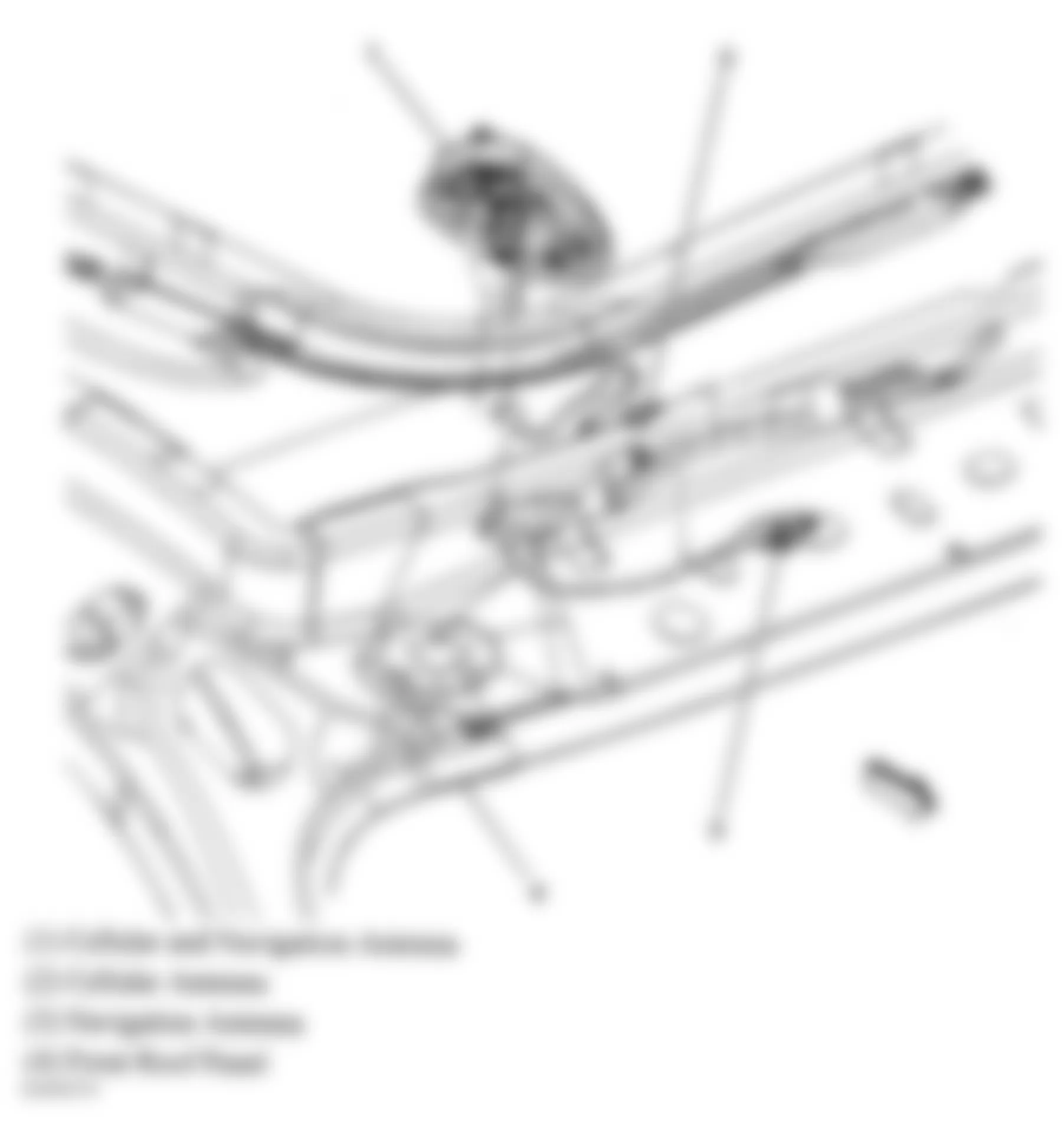 GMC Sierra 1500 HD 2005 - Component Locations -  Left Side Of Roof