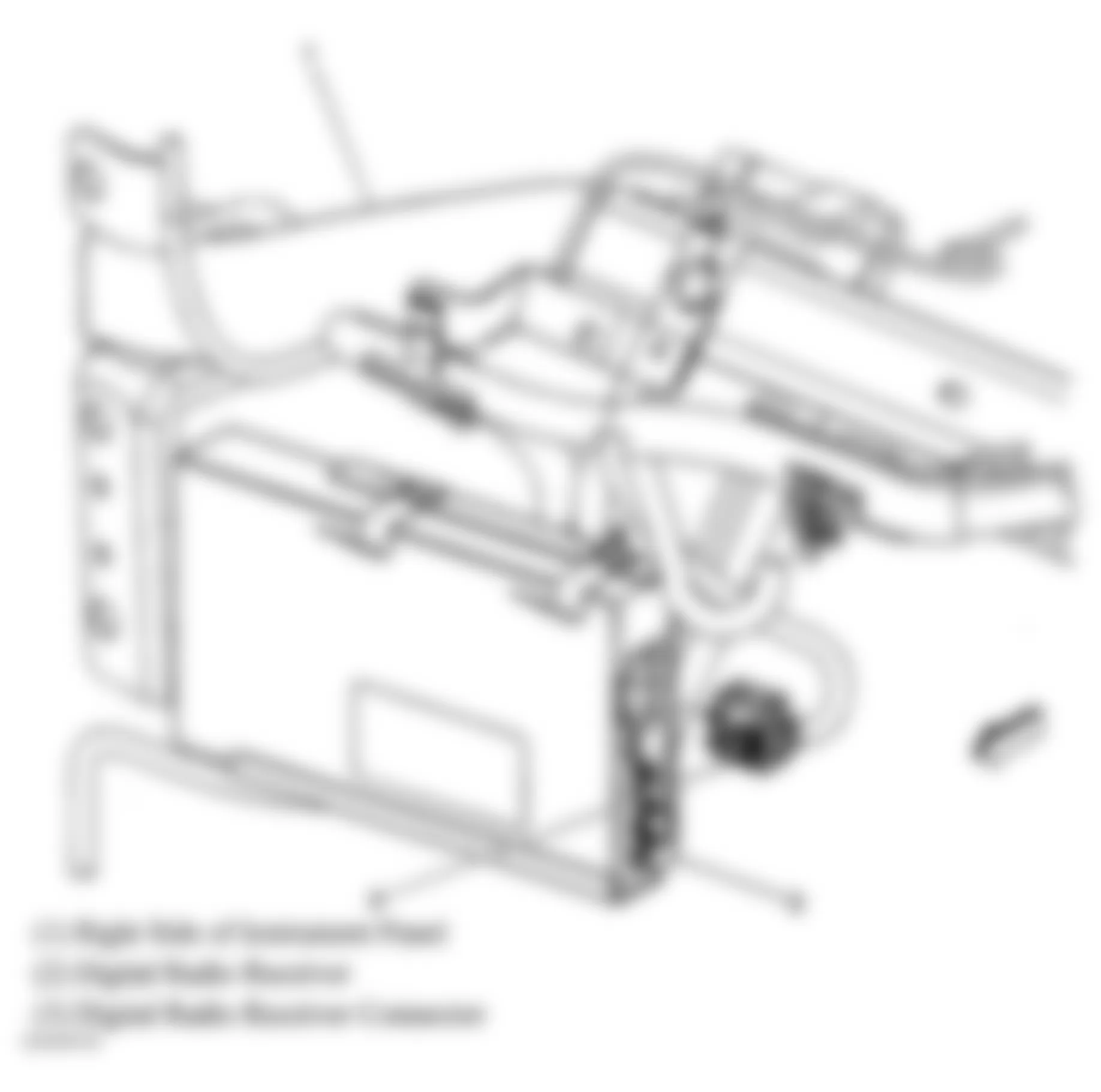 GMC Sierra 1500 HD 2005 - Component Locations -  Behind Right Side Of Dash