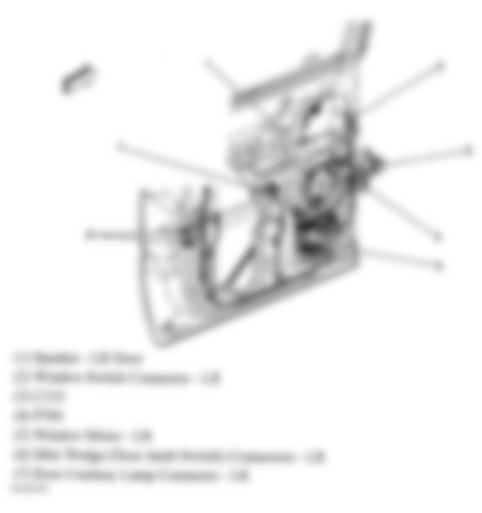 GMC Sierra 1500 HD 2005 - Component Locations -  Left Rear Door