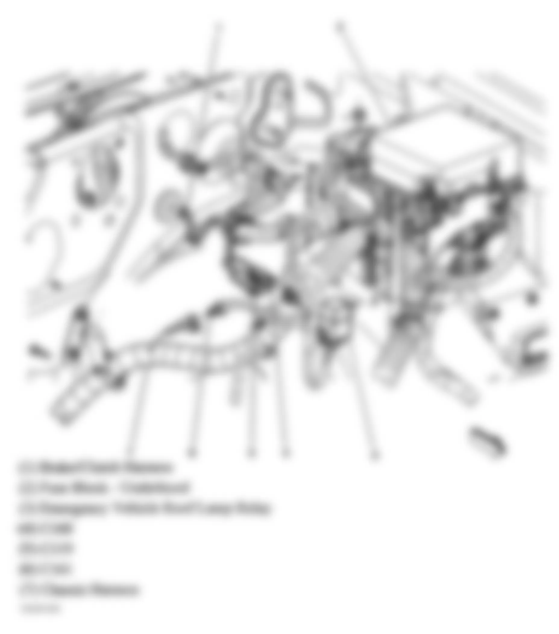 GMC Sierra 1500 HD 2005 - Component Locations -  Left Rear Of Engine Compartment (5Y0)