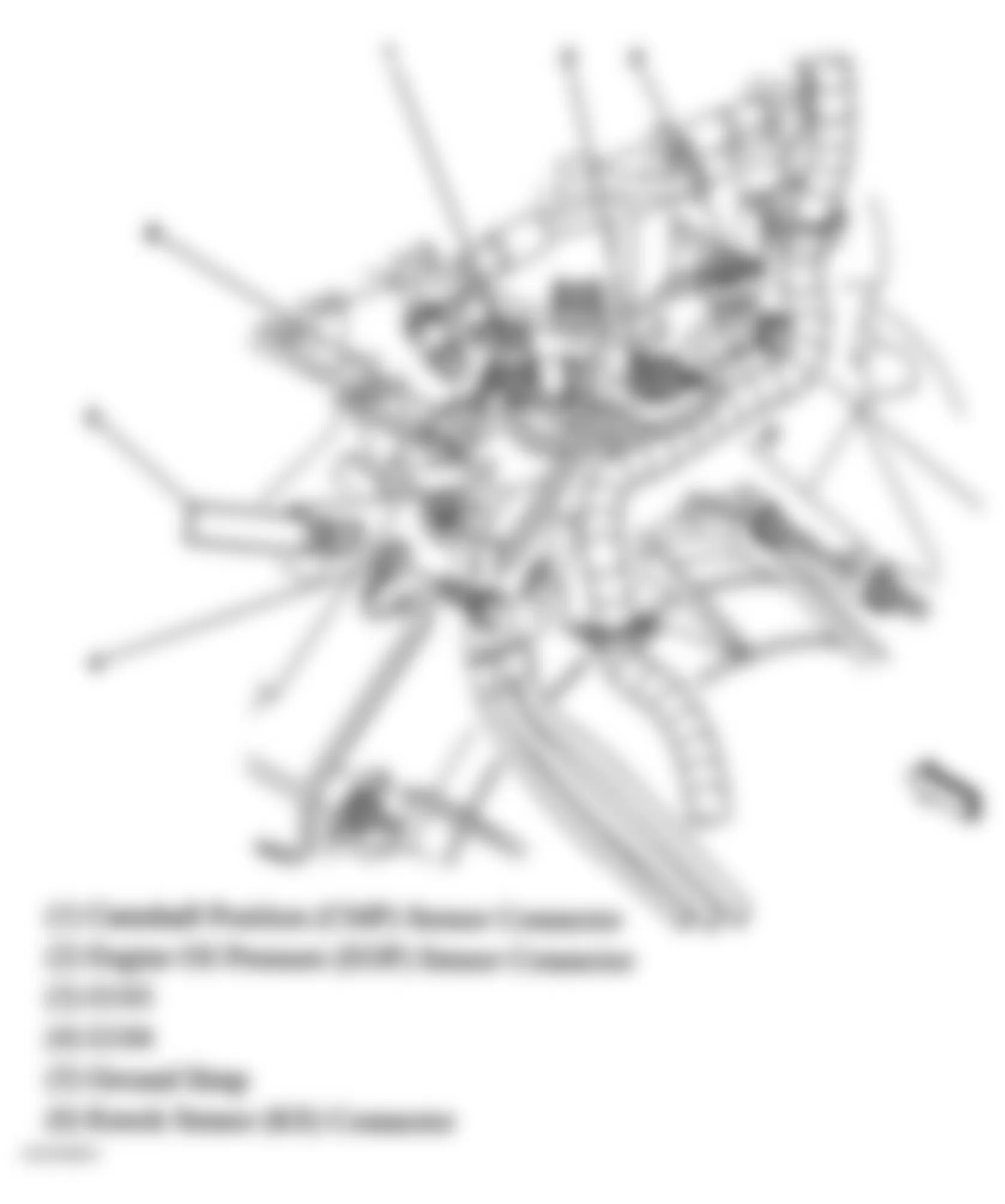 GMC Sierra 3500 2005 - Component Locations -  Rear Of Engine (4.3L)