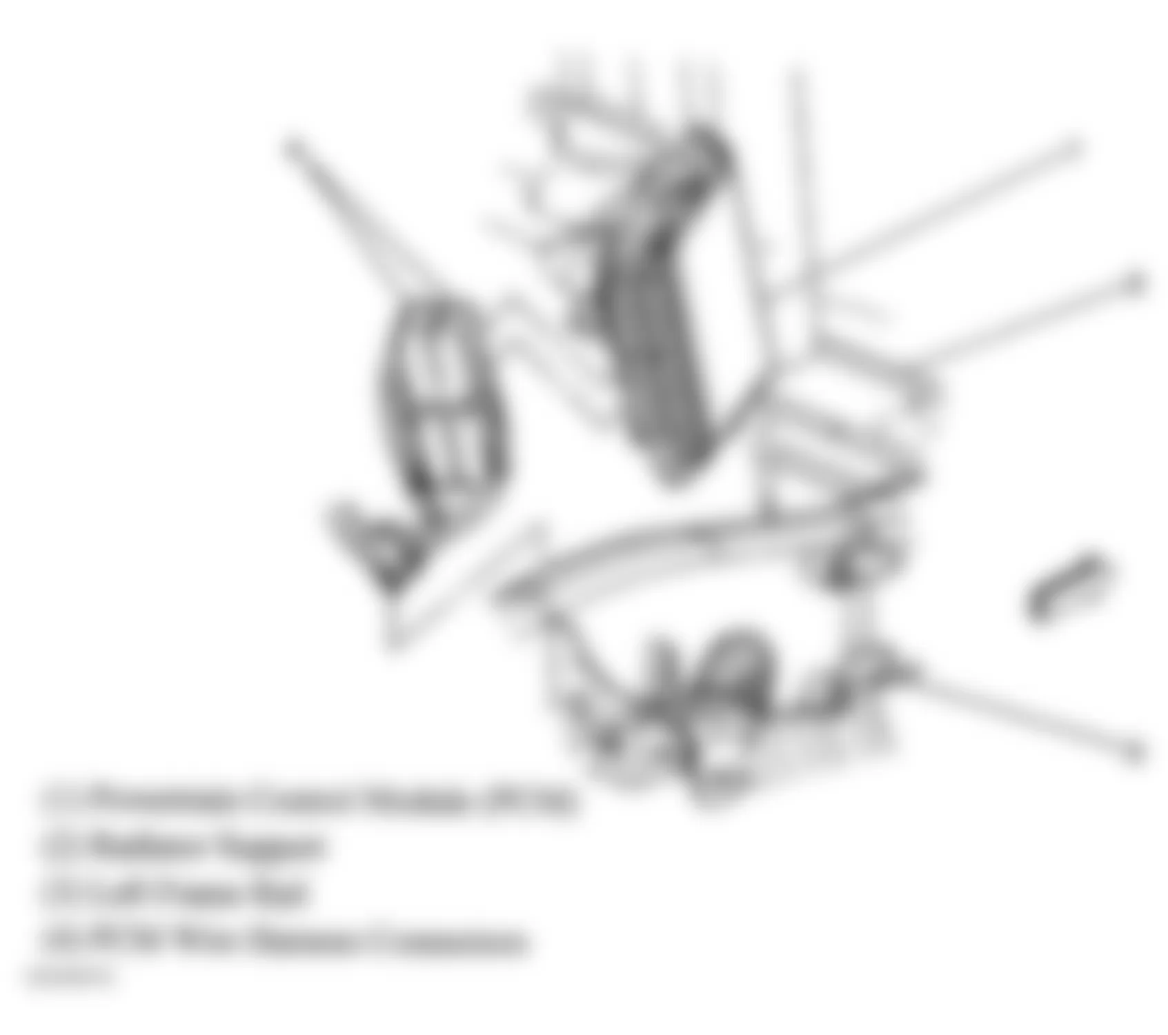 GMC Sierra 3500 2005 - Component Locations -  Powertrain Control Module (PCM)