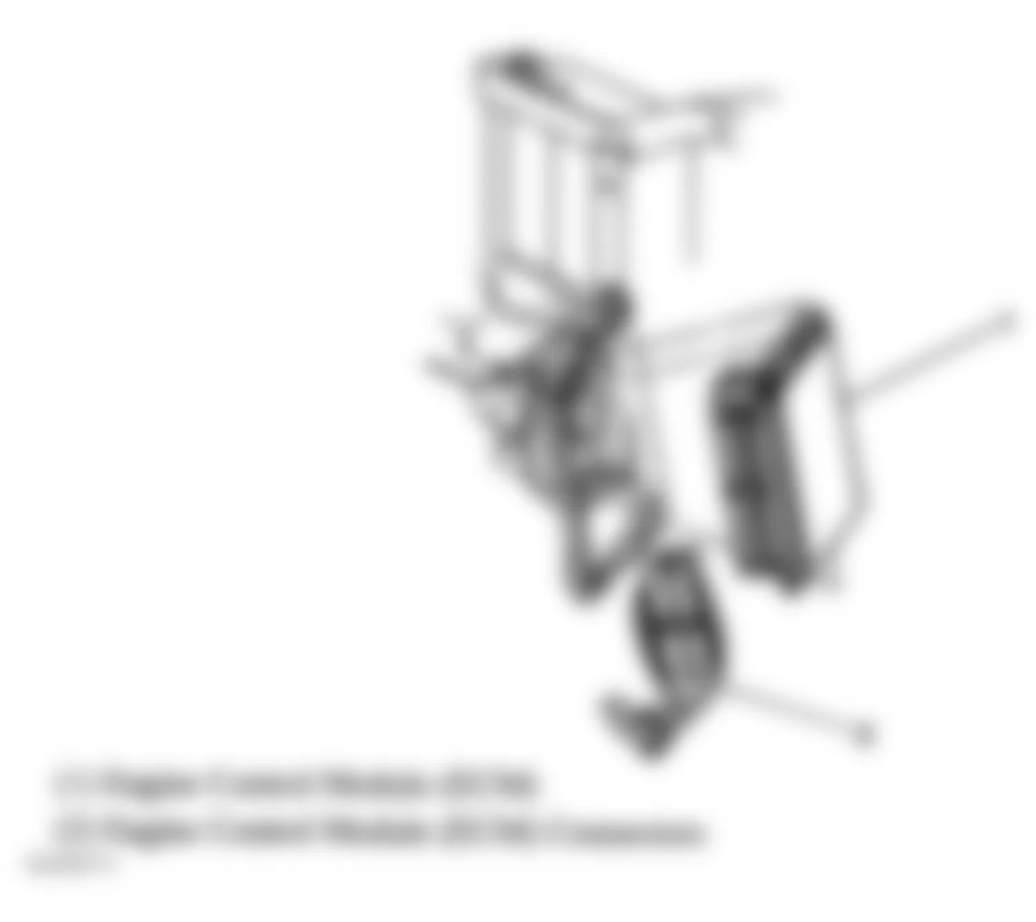 GMC Sierra 3500 2005 - Component Locations -  Engine Control Module (6.6L)