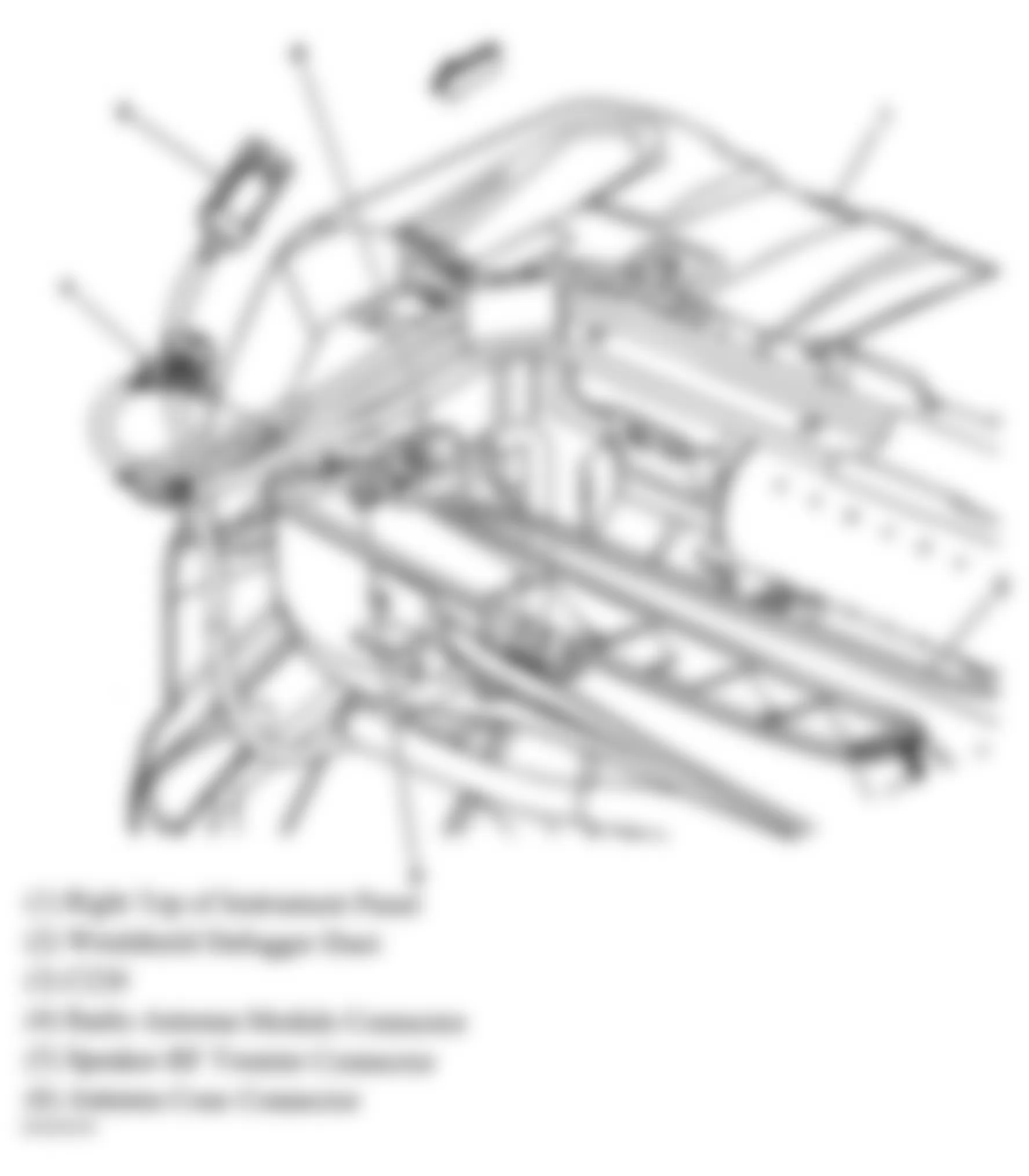GMC Sierra 3500 2005 - Component Locations -  Behind Right Side Of Dash