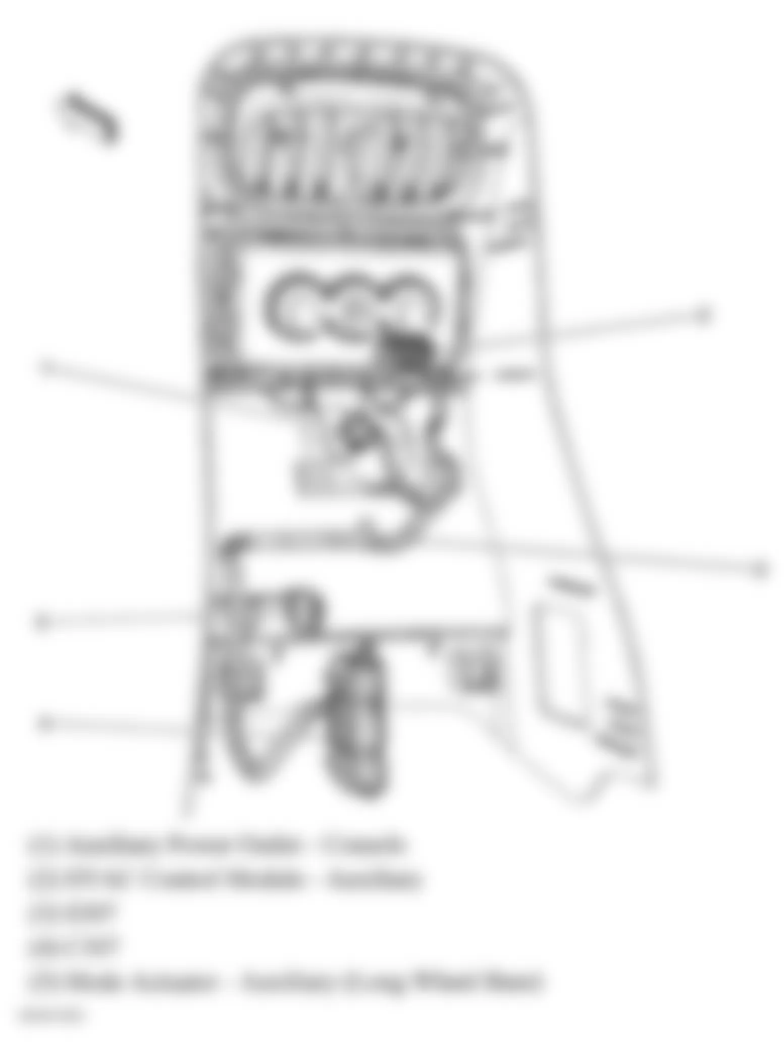 GMC Envoy 2006 - Component Locations -  Under Floor Console