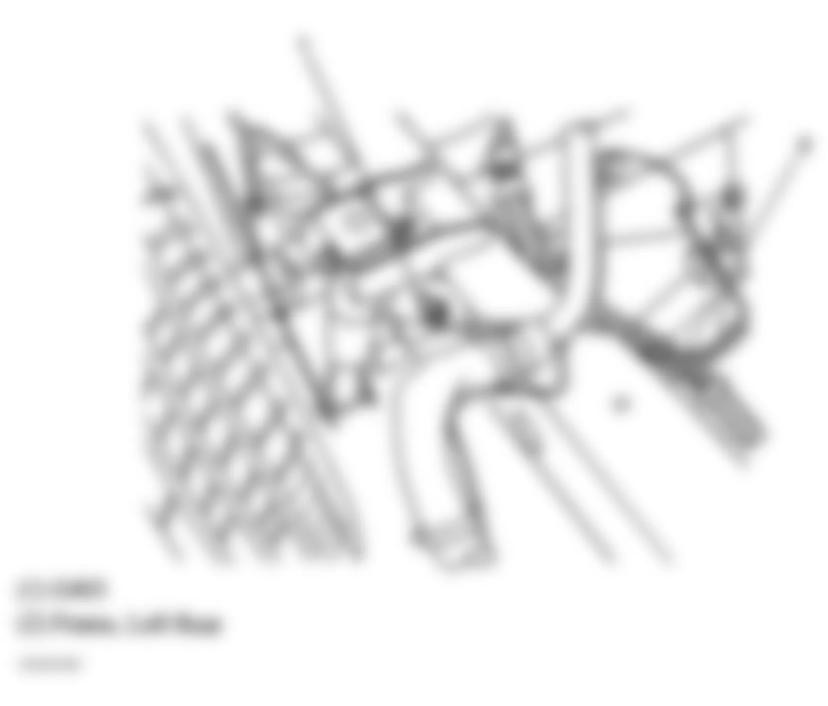 GMC Envoy 2006 - Component Locations -  Left Rear Frame (Long Wheelbase, Body Type VIN 6)