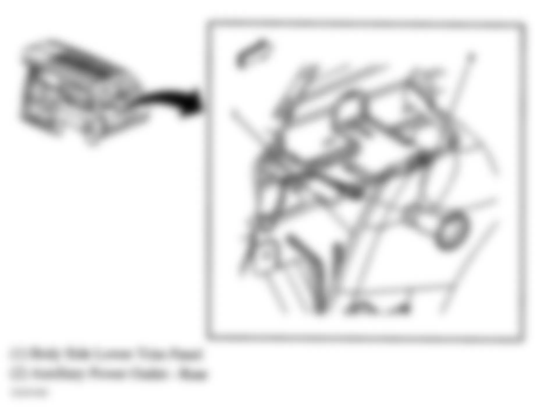 GMC Envoy 2006 - Component Locations -  Left Rear Body Side Panel (XUV)