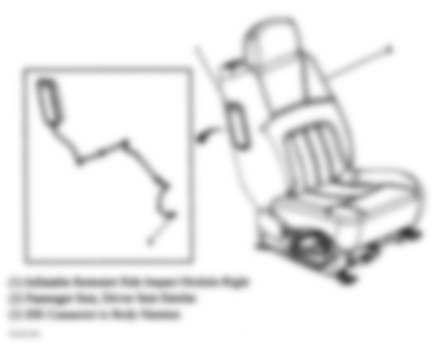 GMC Envoy 2006 - Component Locations -  Right Front Seat Assembly