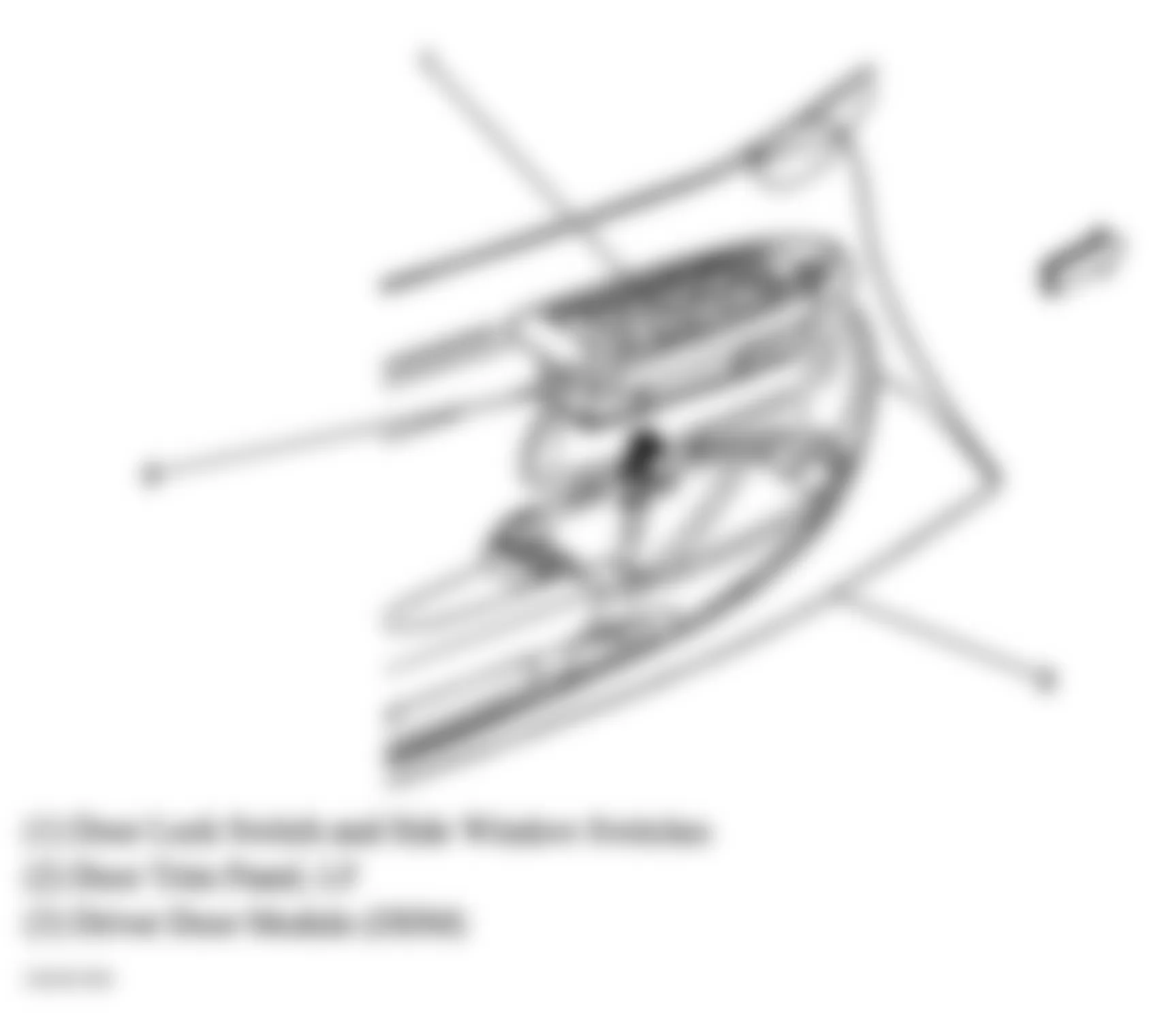 GMC Envoy 2006 - Component Locations -  Drivers Door Trim Panel