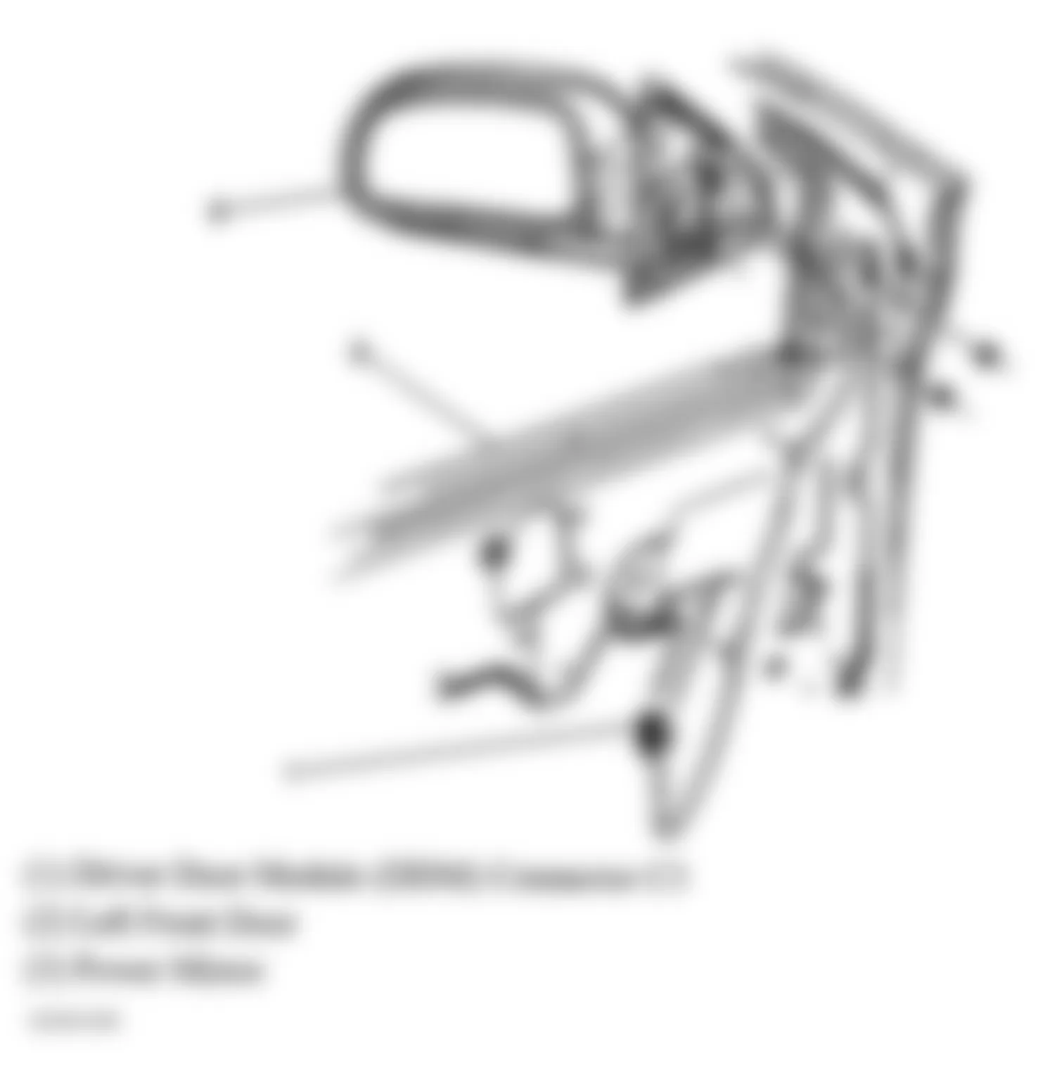 GMC Envoy 2006 - Component Locations -  Left Front Door
